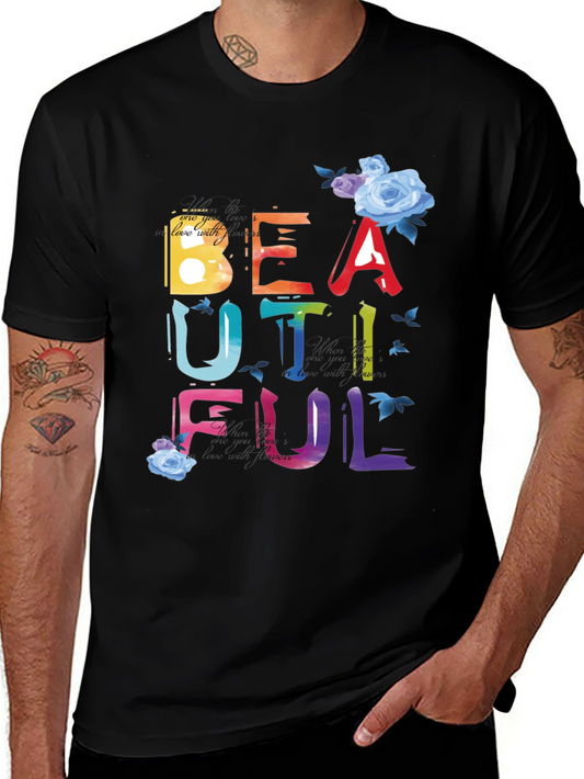 Beautiful Graphic Tee - Stylish Cotton Blend Shirt