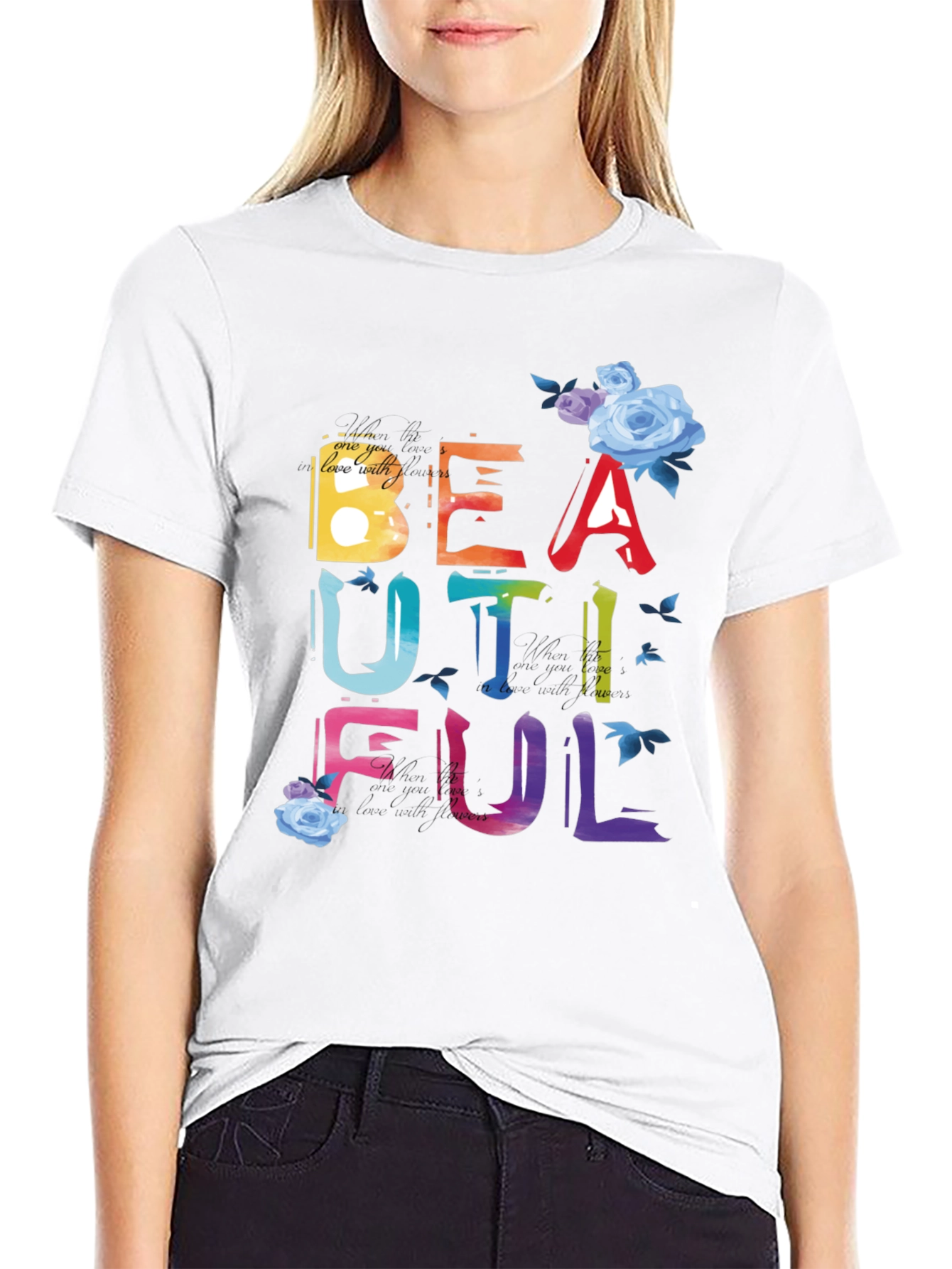 Beautiful Graphic Tee - Stylish Cotton Blend Shirt