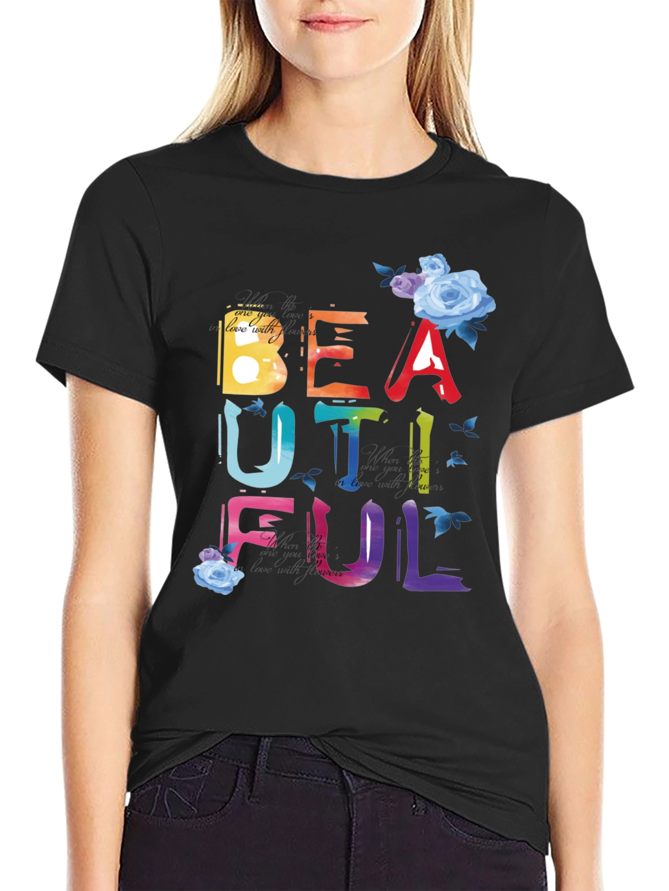 Beautiful Graphic Tee - Stylish Cotton Blend Shirt