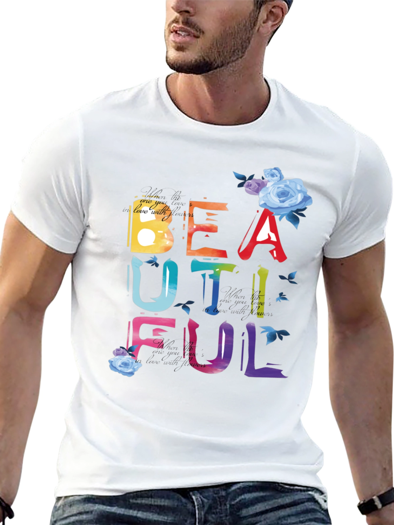 Beautiful Graphic Tee - Stylish Cotton Blend Shirt