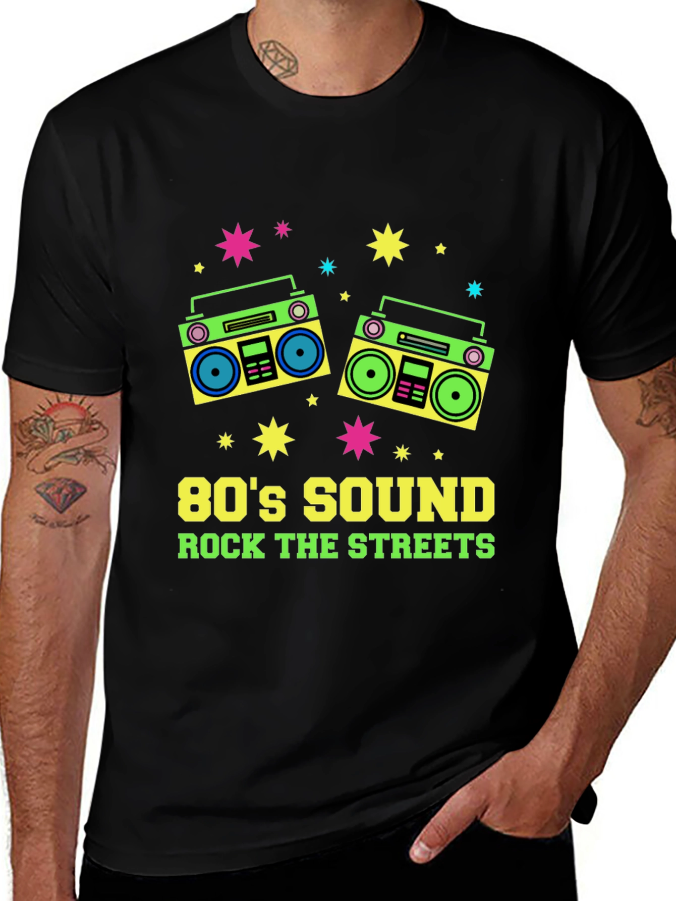 80s Sound Retro Boombox Graphic Tee