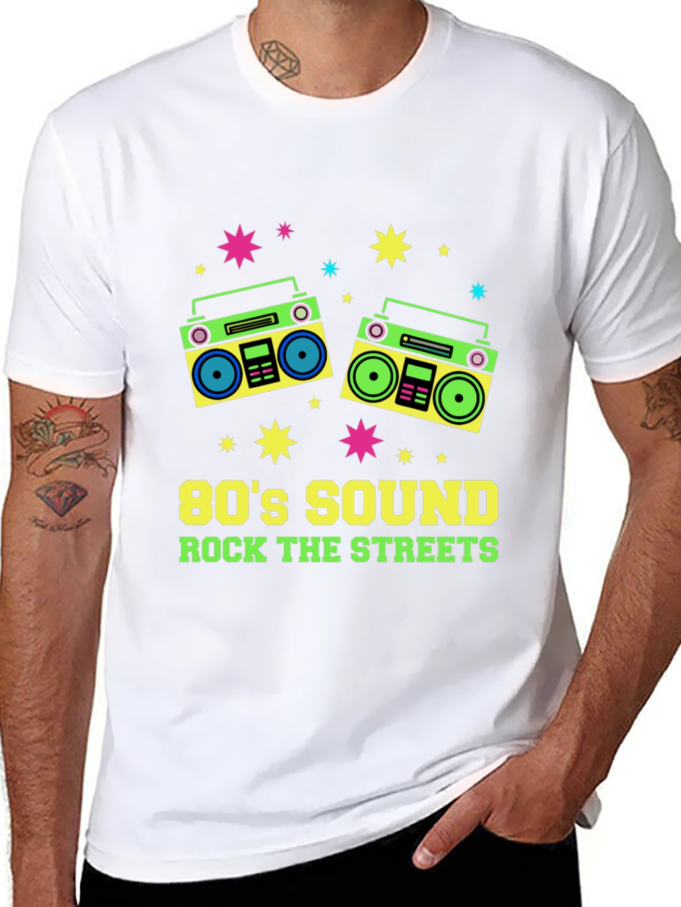 80s Sound Retro Boombox Graphic Tee