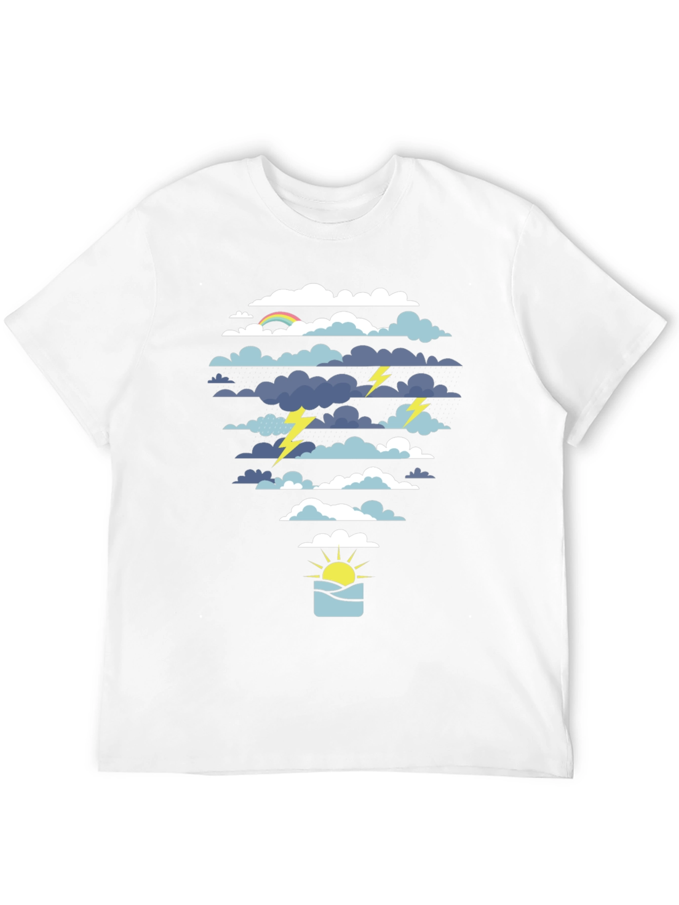 Weather Graphic Tee - Black Cotton T-Shirt