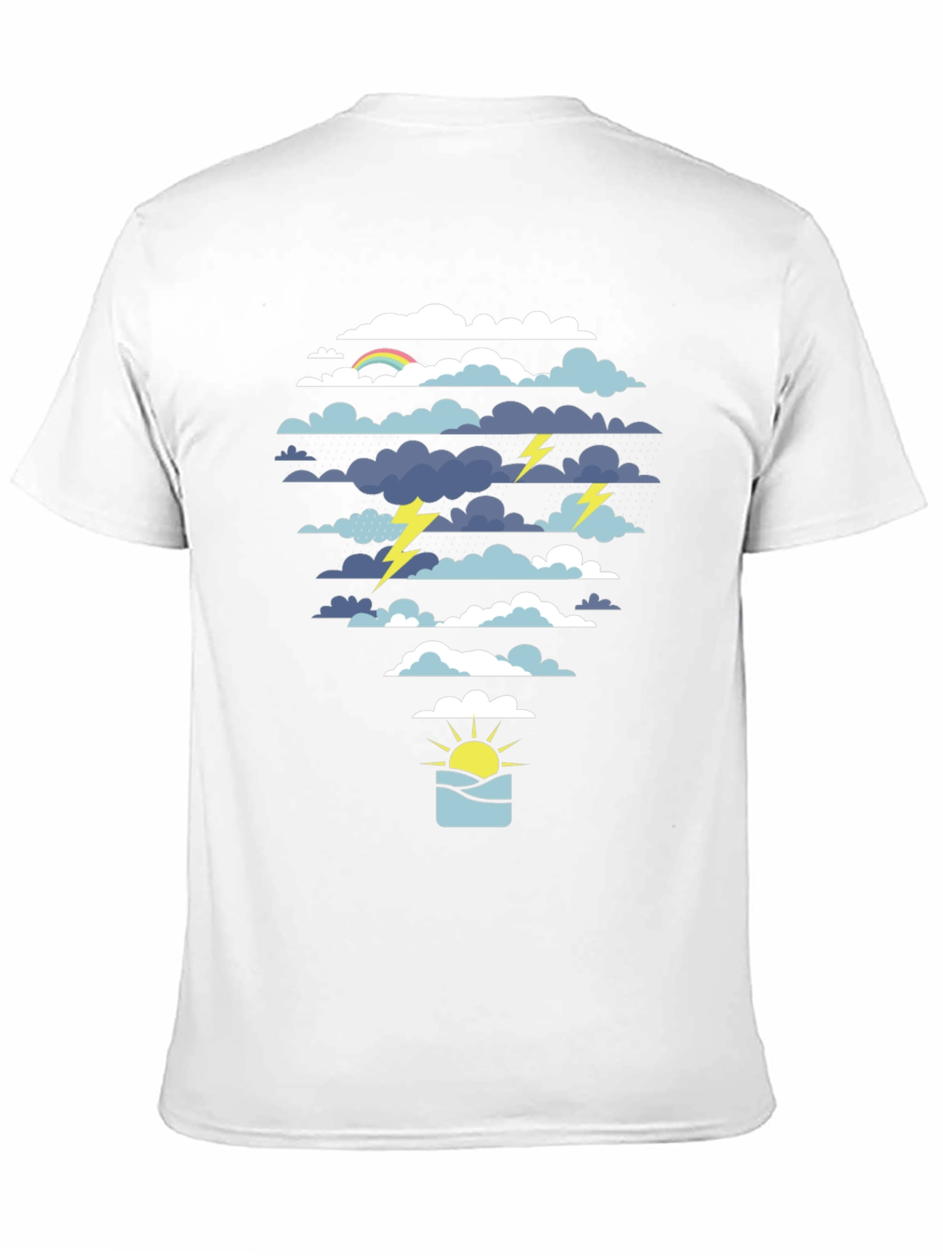 Weather Graphic Tee - Black Cotton T-Shirt