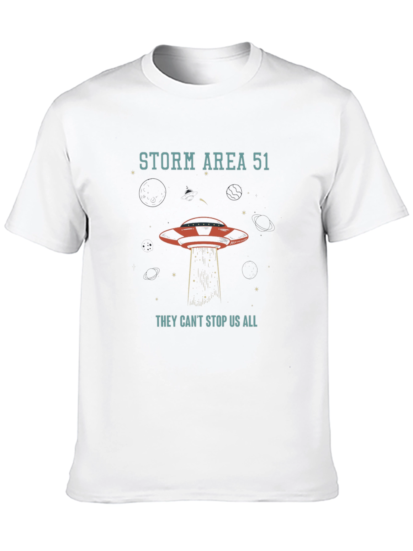 Storm Area 51 T-Shirt Alien UFO Graphic Tee