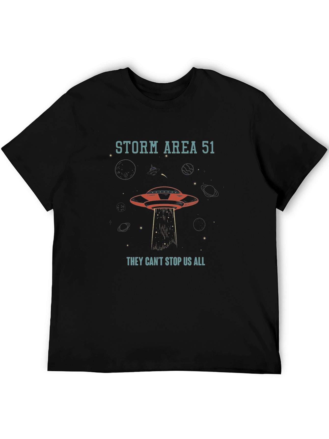 Storm Area 51 T-Shirt Alien UFO Graphic Tee
