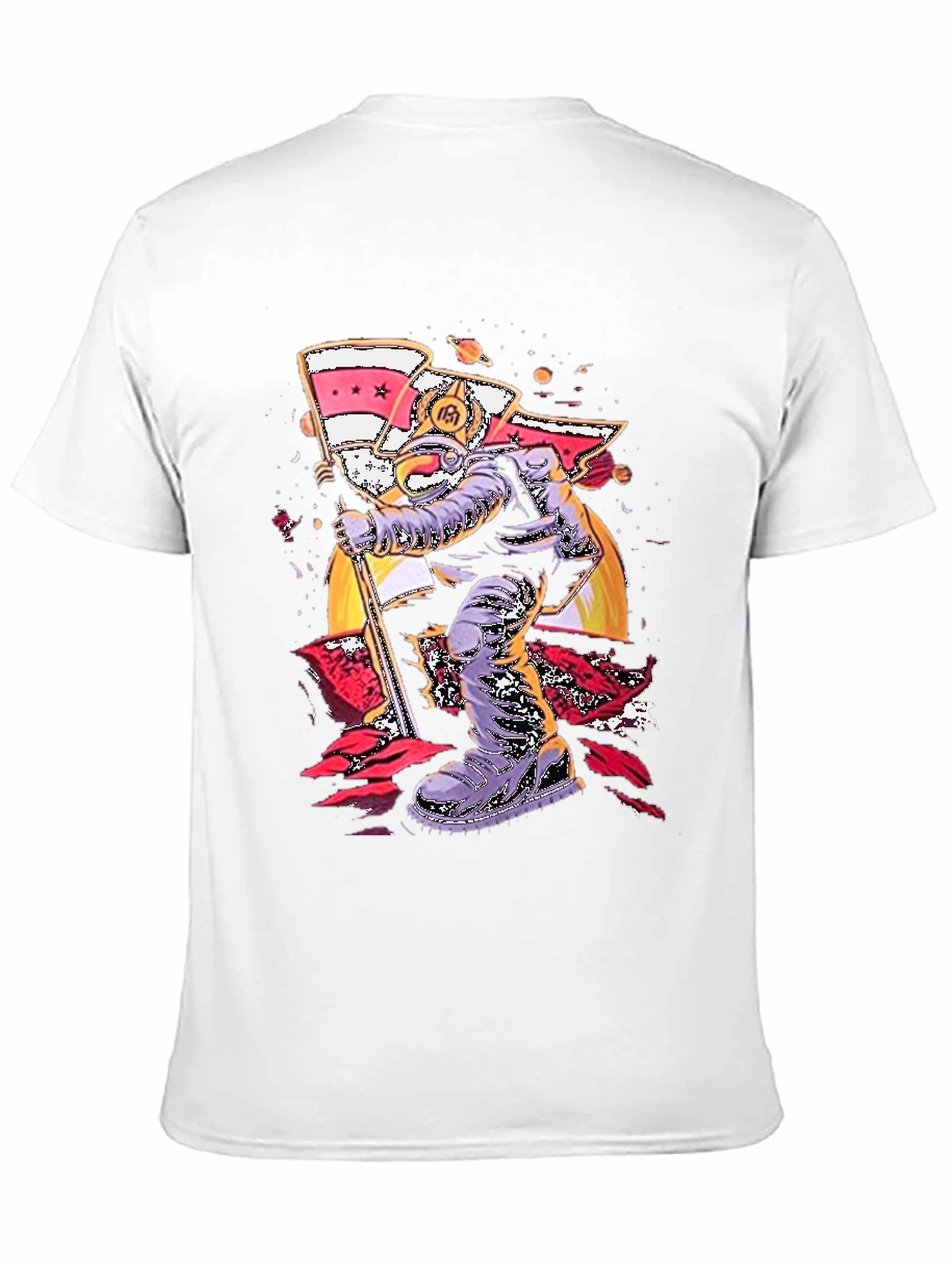 Astronaut Bird T-Shirt - Outer Space Flag Graphic Tee