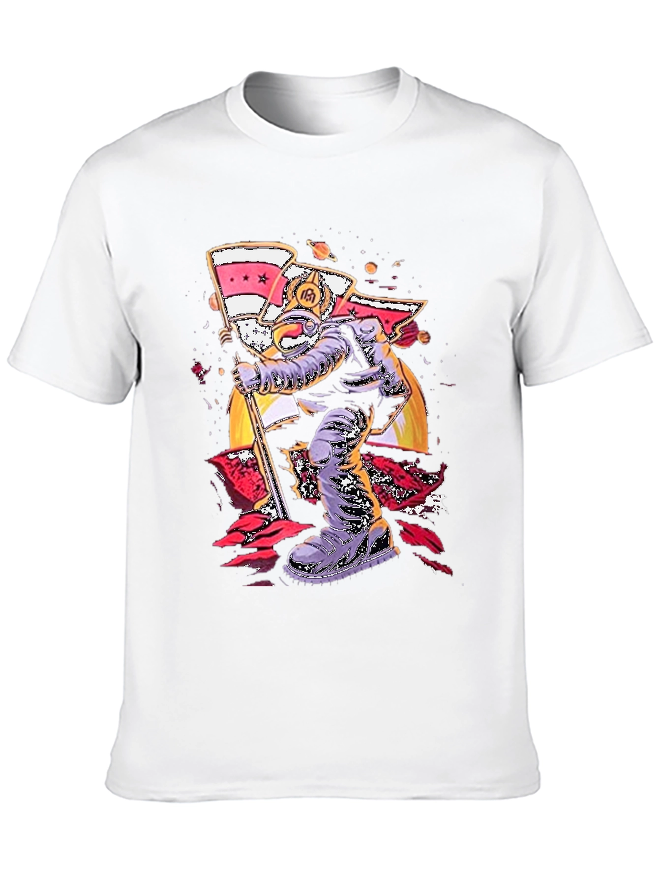 Astronaut Bird T-Shirt - Outer Space Flag Graphic Tee