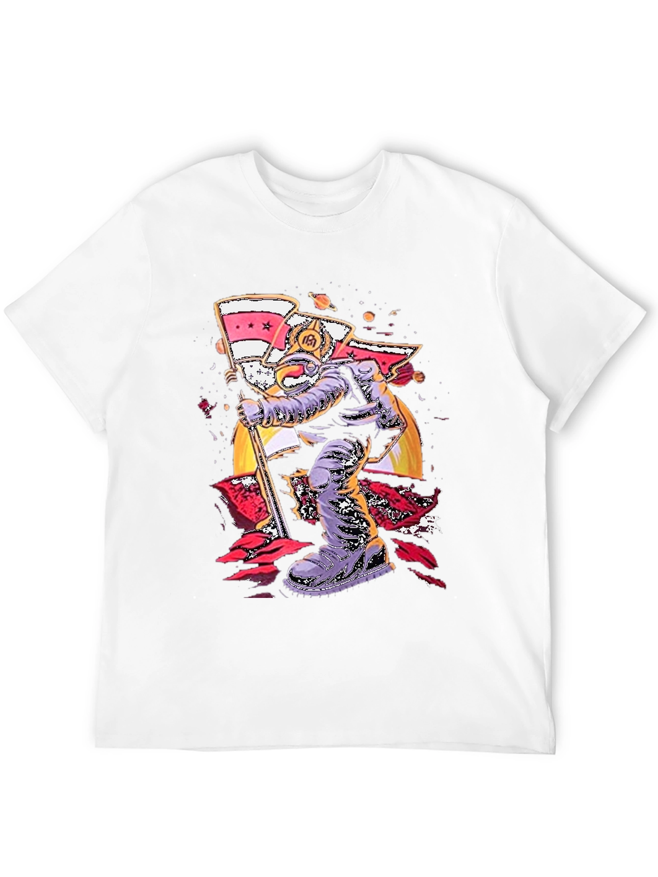 Astronaut Bird T-Shirt - Outer Space Flag Graphic Tee