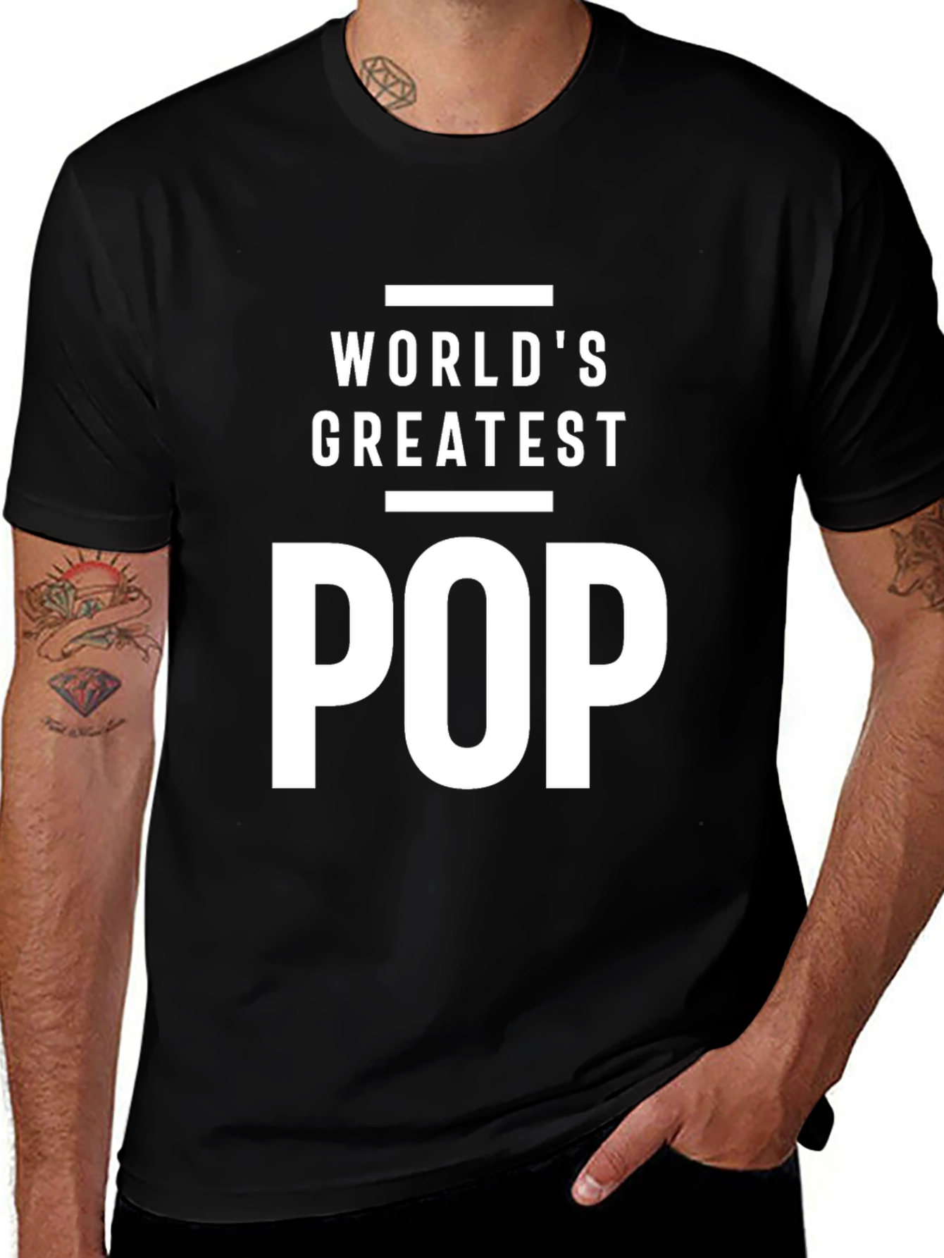 Worlds Greatest POP T-Shirt - Black Cotton Blend