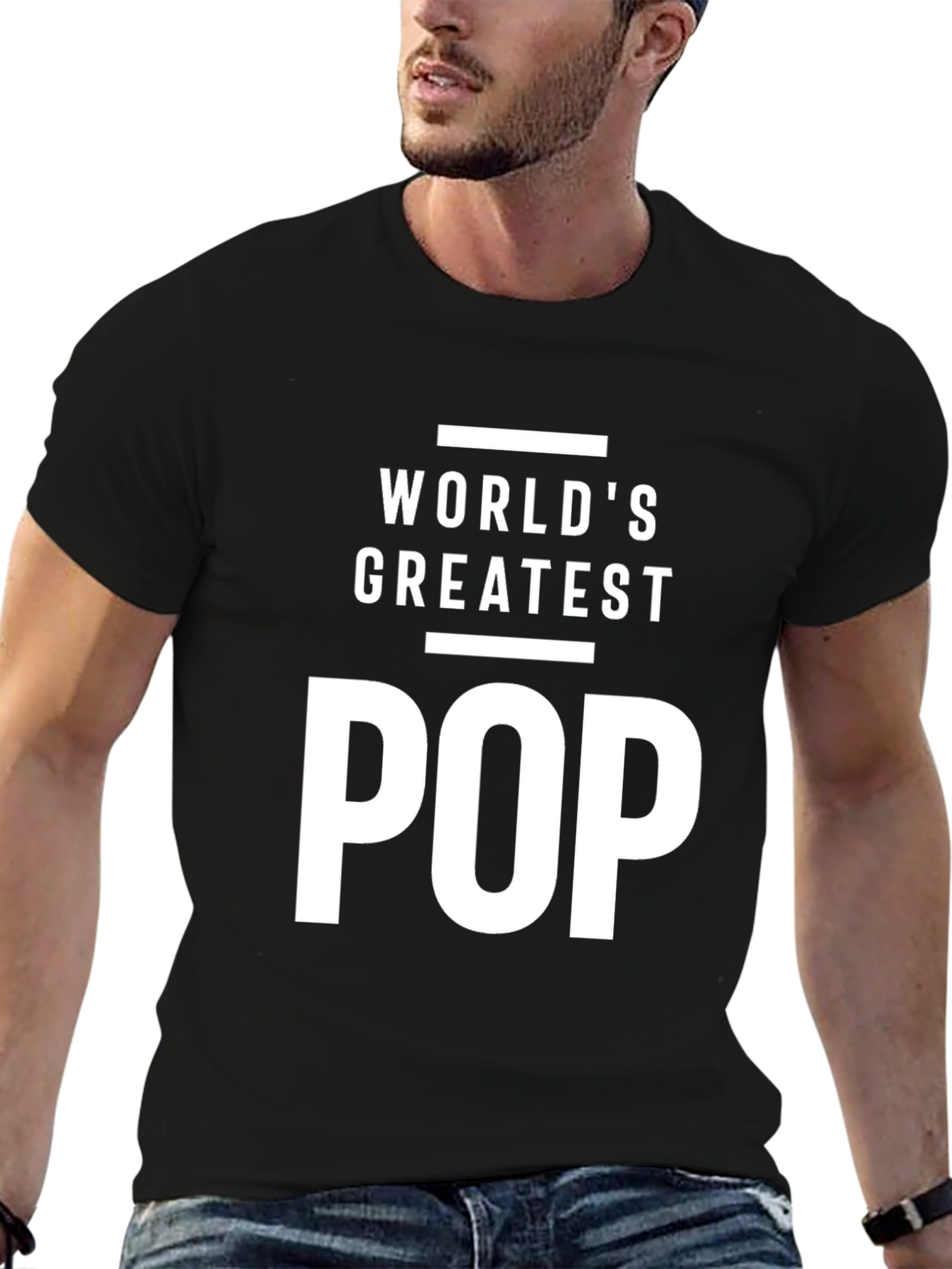 Worlds Greatest POP T-Shirt - Black Cotton Blend