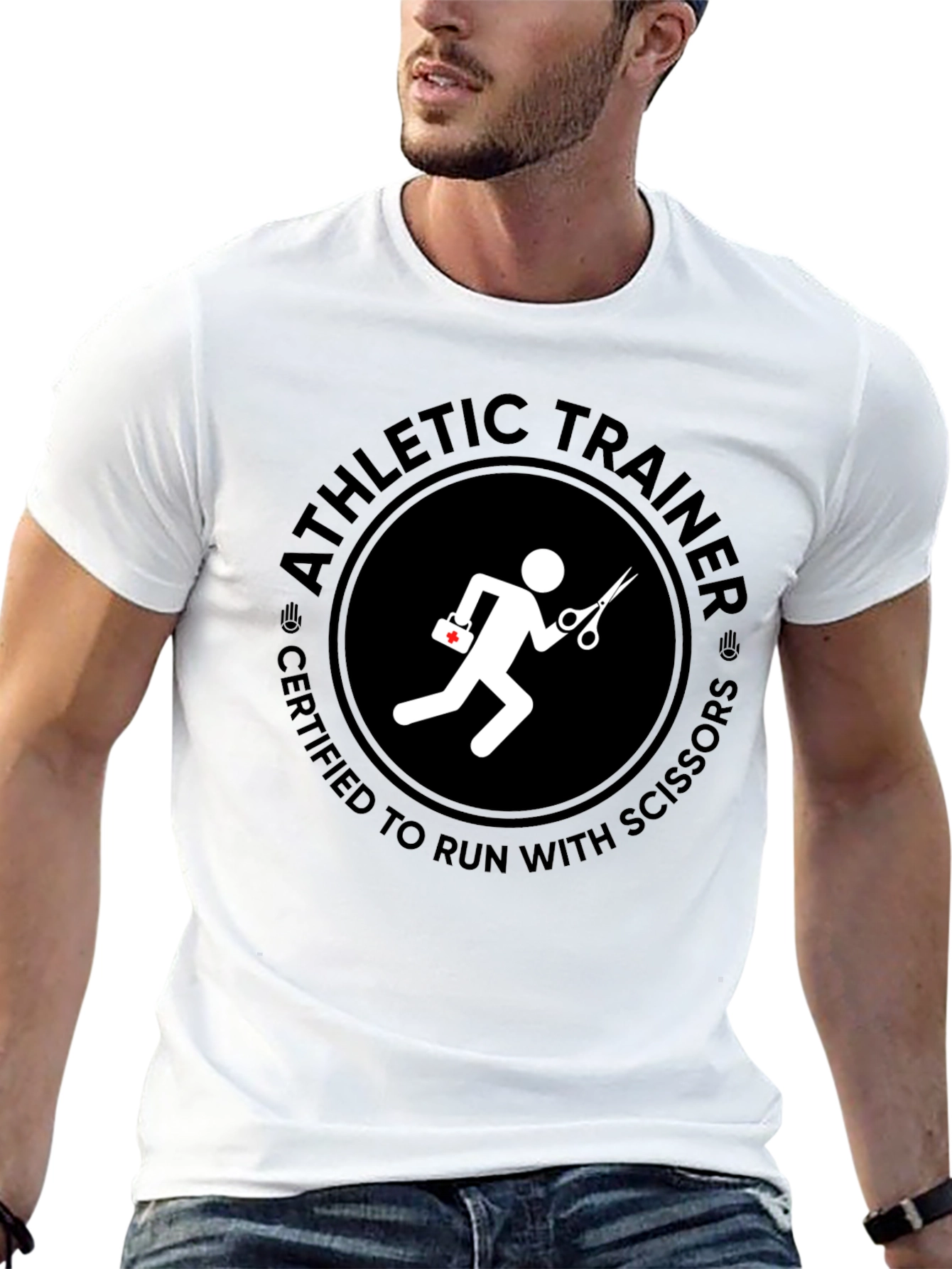 Athletic Trainer Certified to Run with Scissors T-Shirt