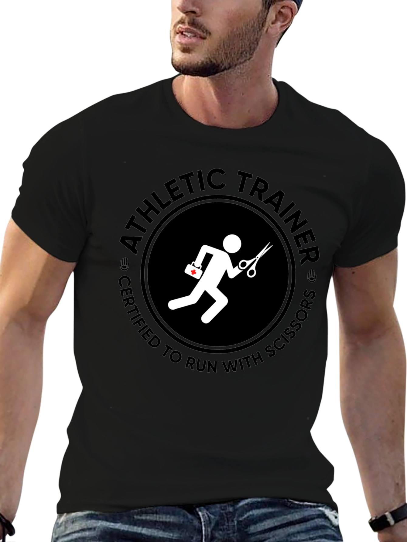Athletic Trainer Certified to Run with Scissors T-Shirt