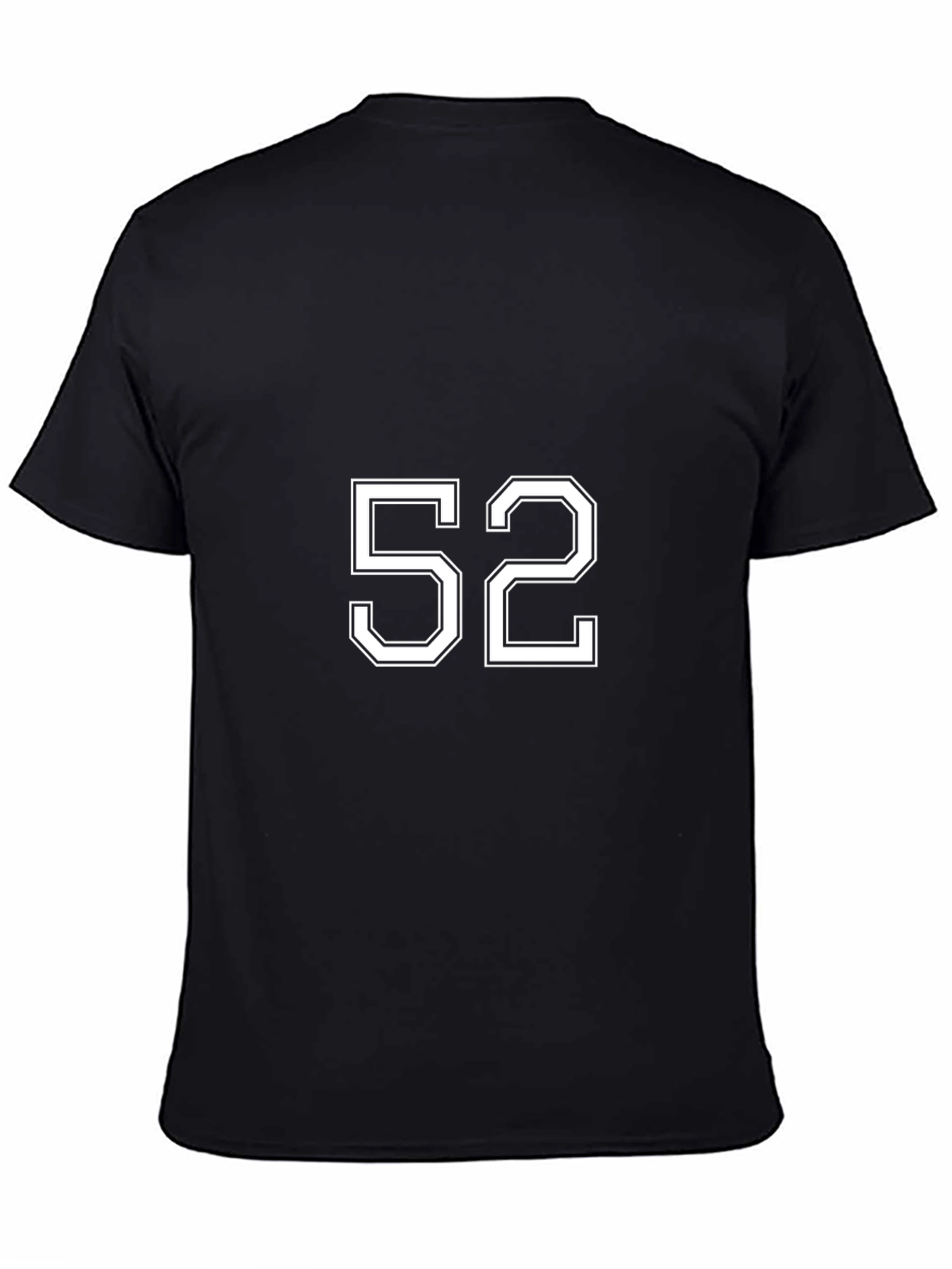 Black T-Shirt with White 52 Graphic