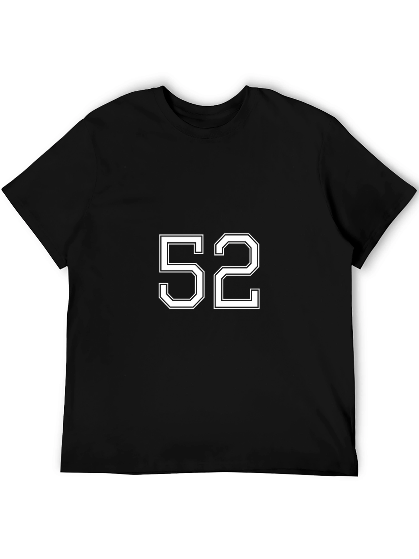 Black T-Shirt with White 52 Graphic