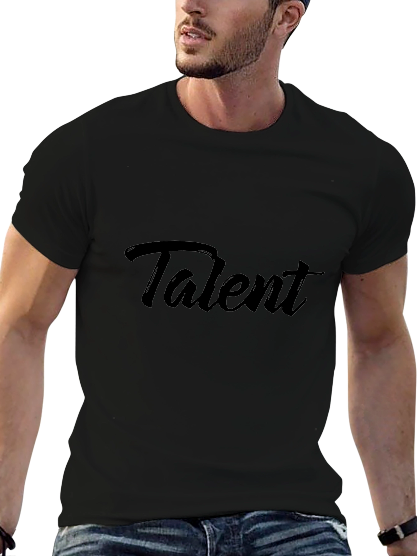 Talent Black T-Shirt - Modern Style