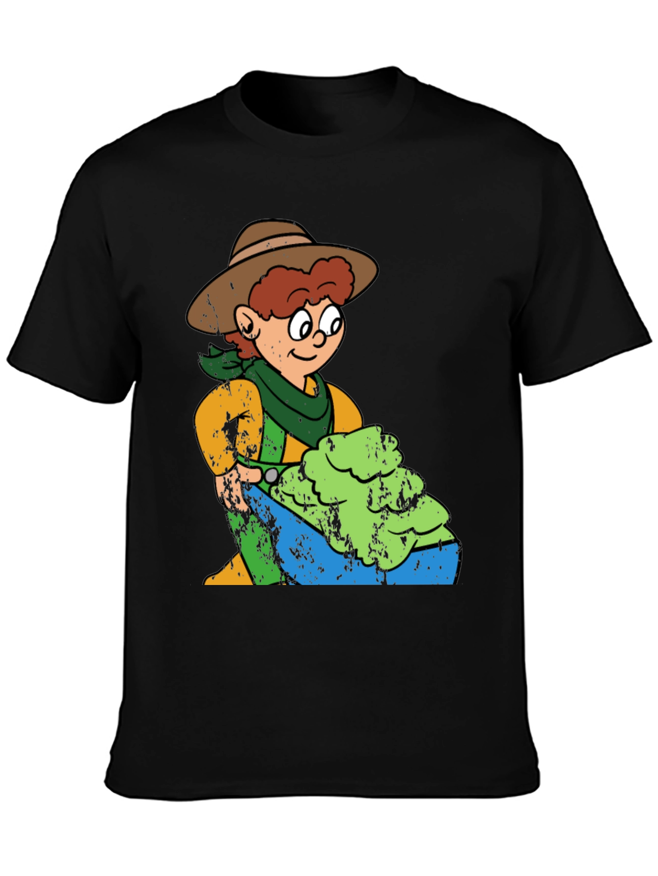 Cartoon Cowboy Graphic T-Shirt