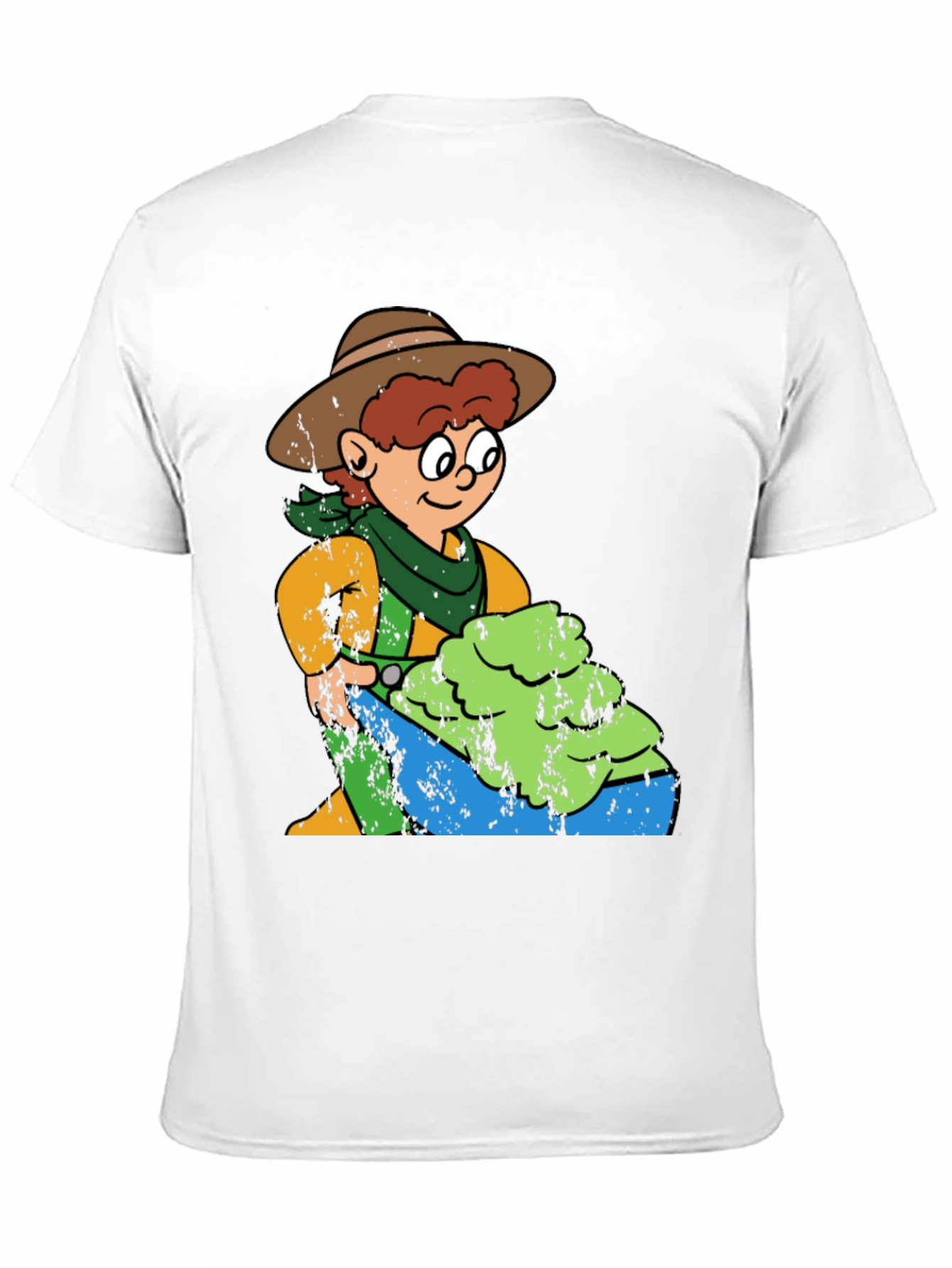 Cartoon Cowboy Graphic T-Shirt