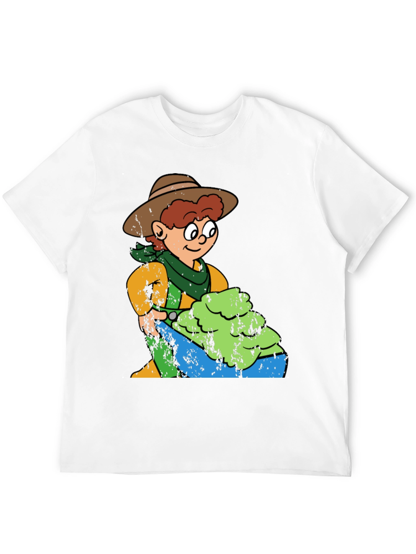 Cartoon Cowboy Graphic T-Shirt