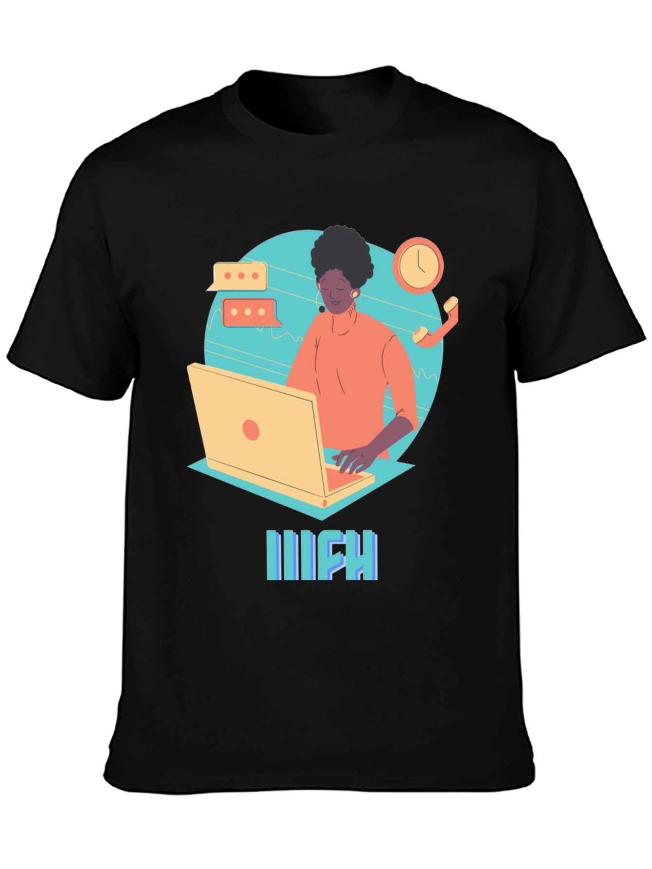 Work From Home Graphic Tee - Black