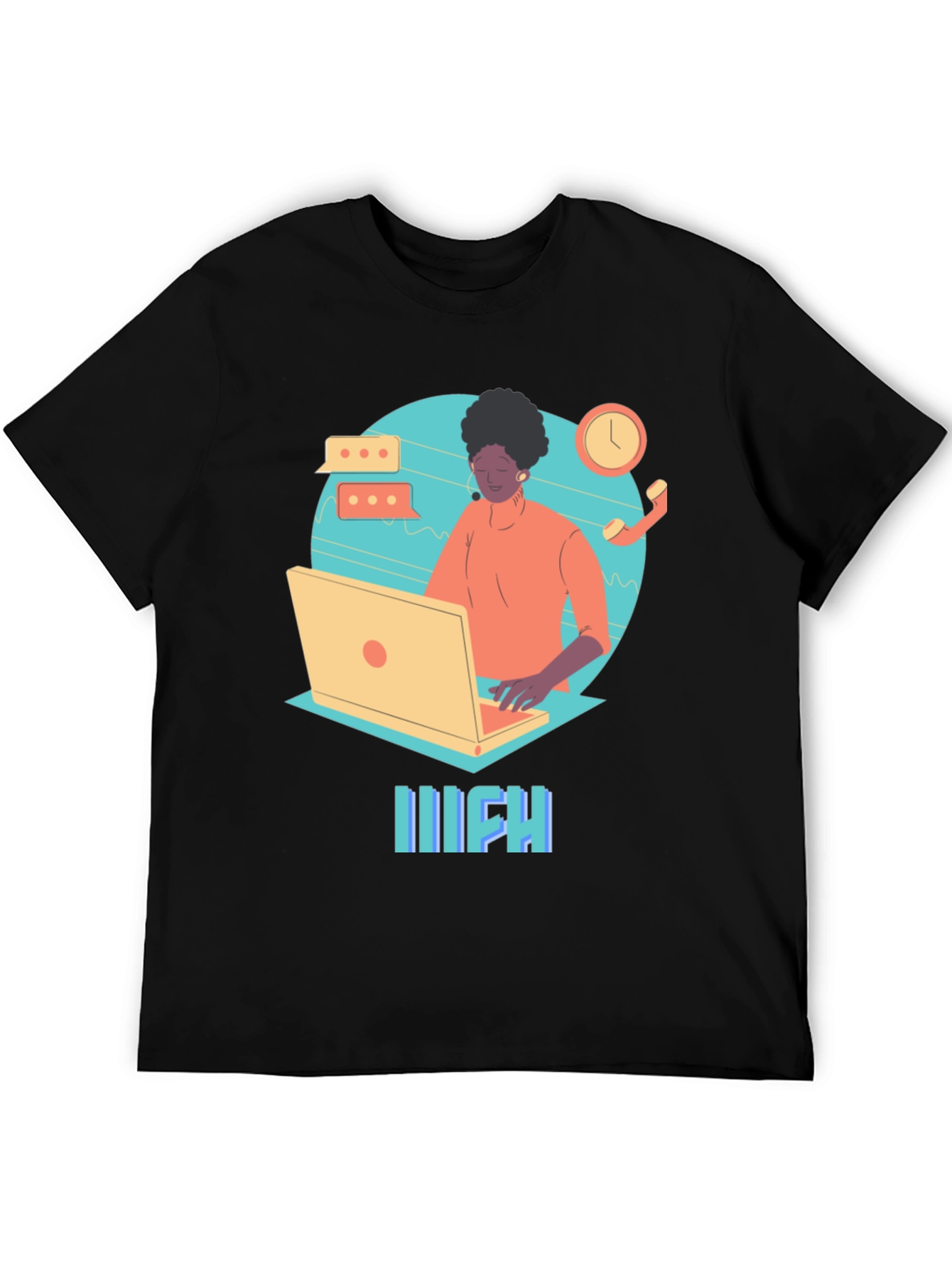 Work From Home Graphic Tee - Black