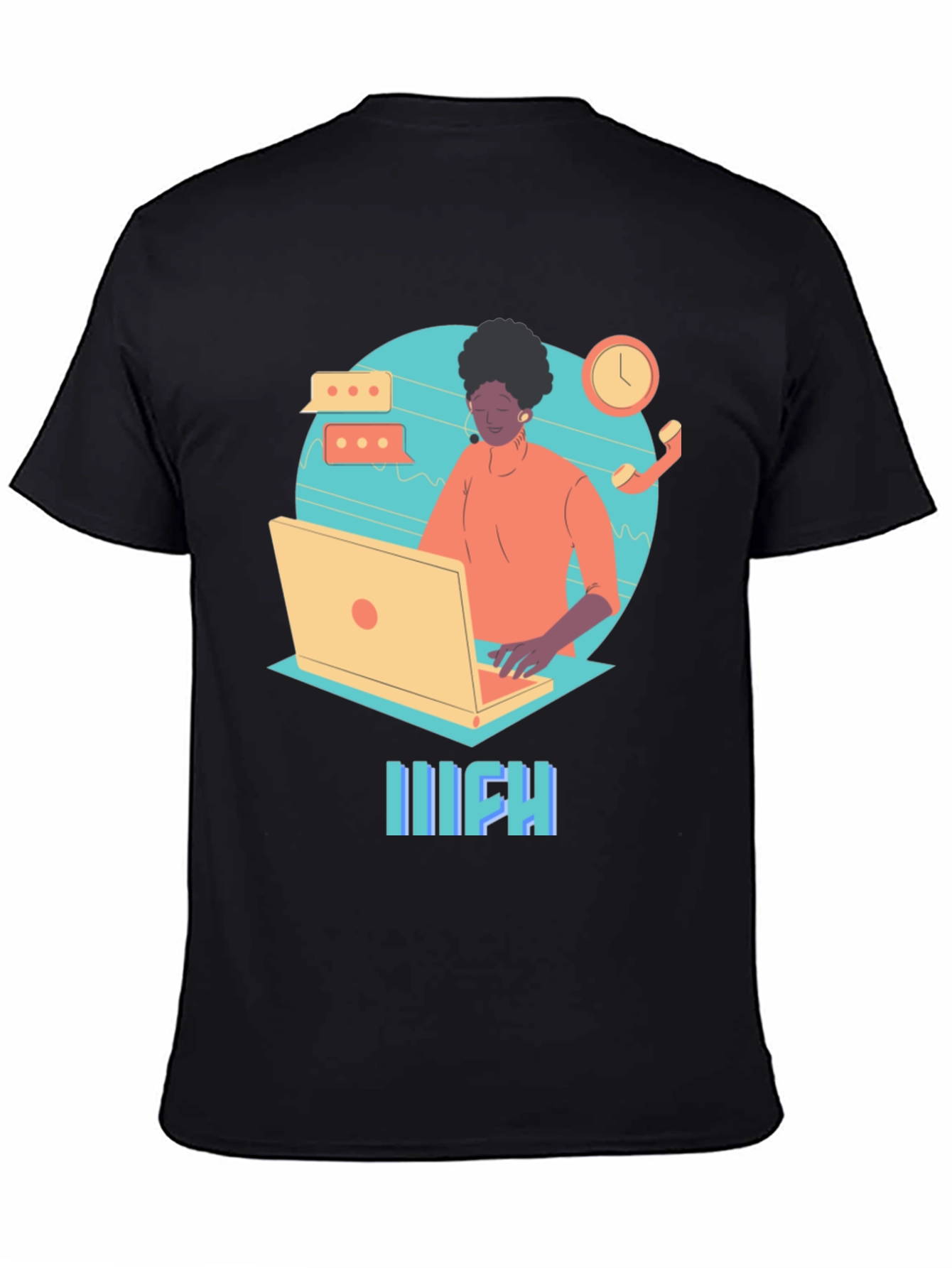 Work From Home Graphic Tee - Black