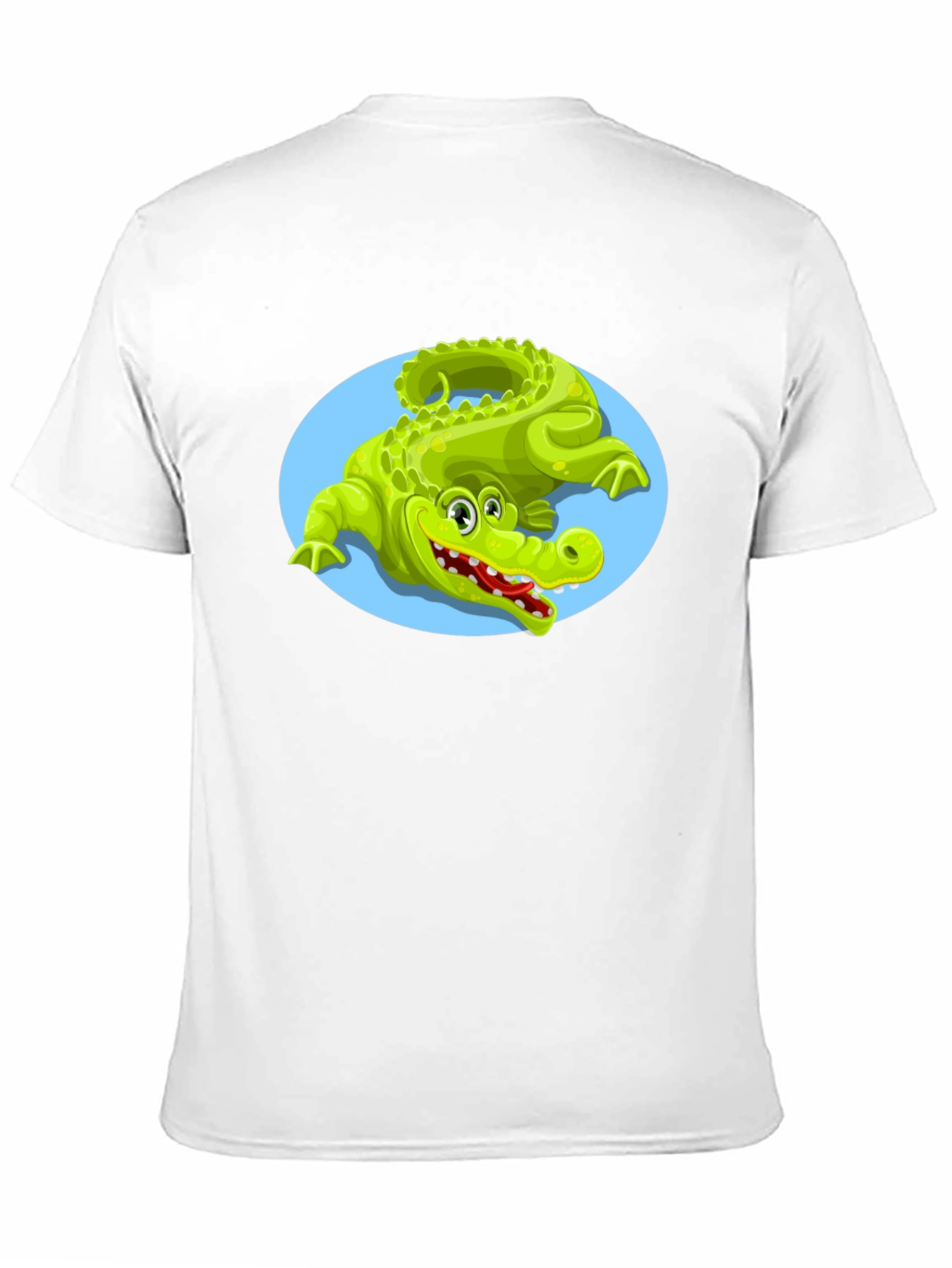 Cartoon Crocodile Graphic Tee - Unisex Black T-Shirt