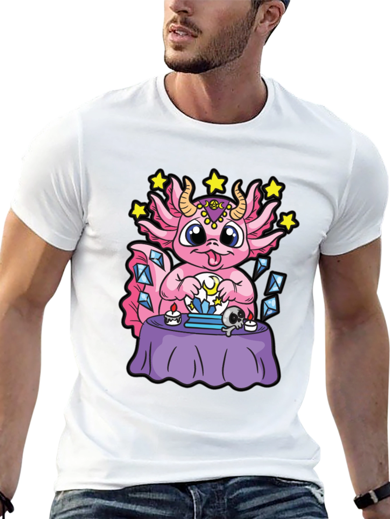 Axolotl Fortune Teller Graphic T-Shirt