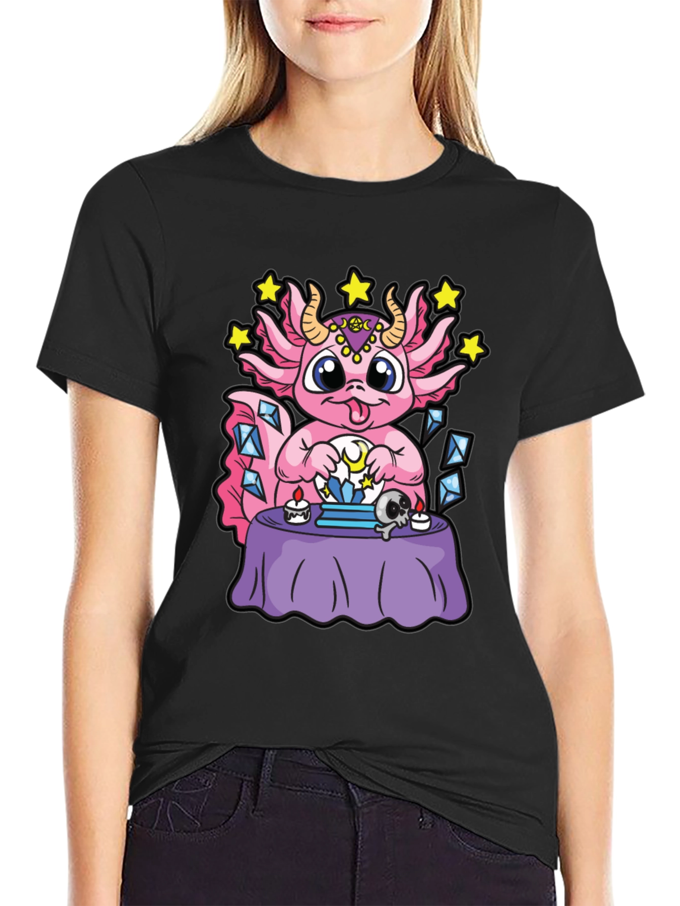 Axolotl Fortune Teller Graphic T-Shirt