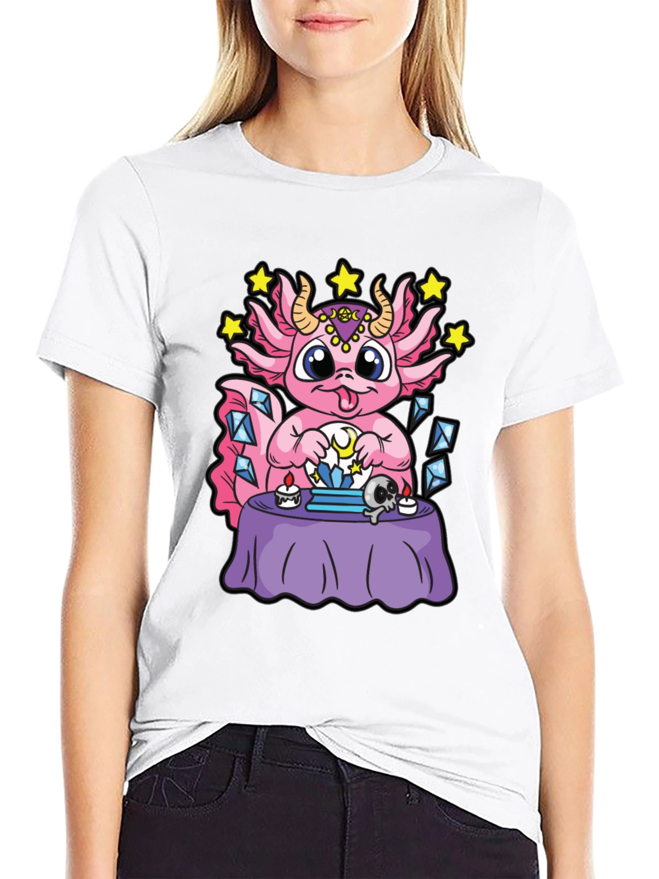 Axolotl Fortune Teller Graphic T-Shirt