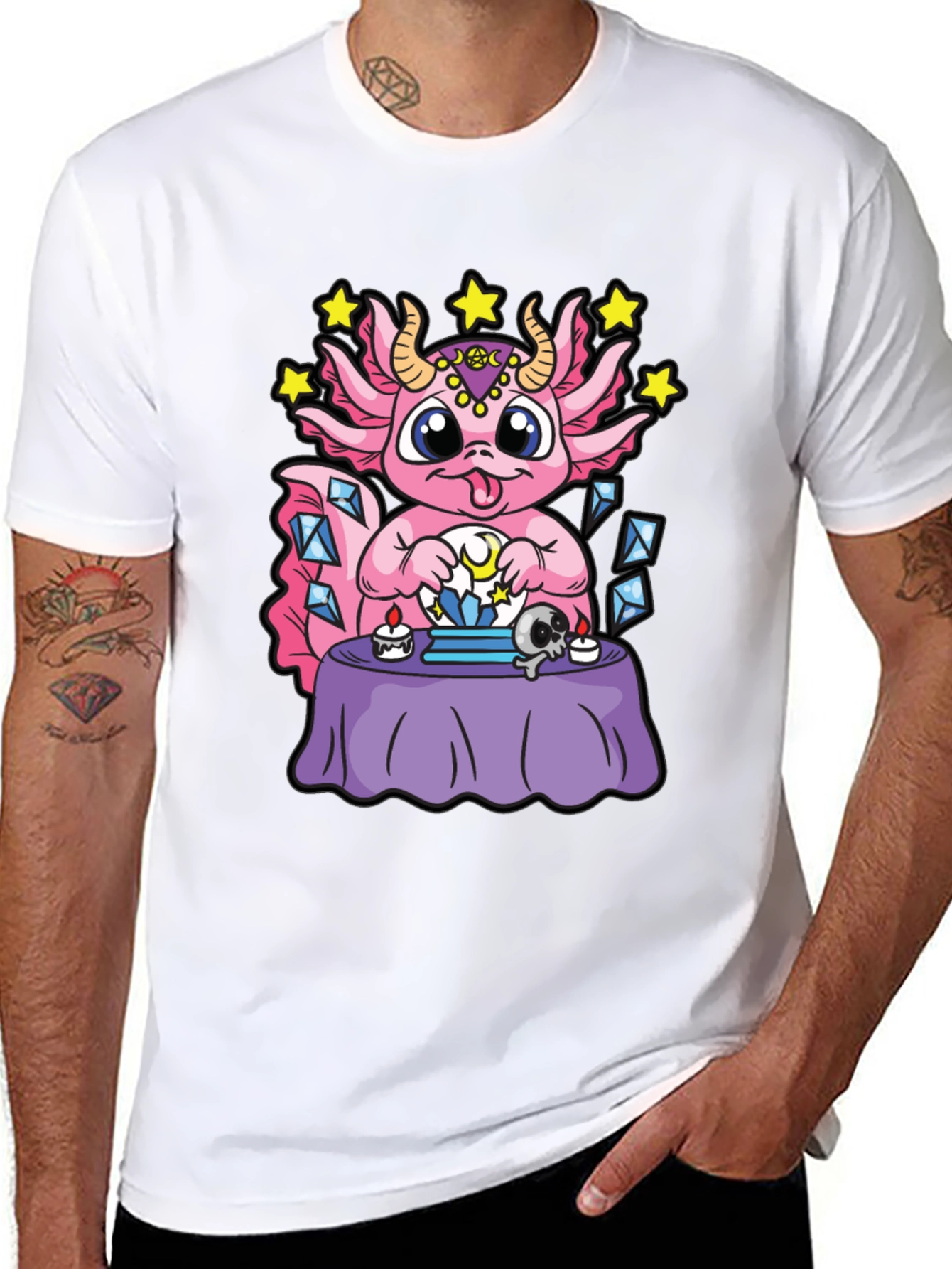 Axolotl Fortune Teller Graphic T-Shirt