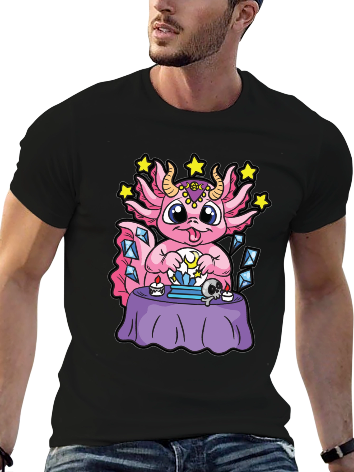 Axolotl Fortune Teller Graphic T-Shirt