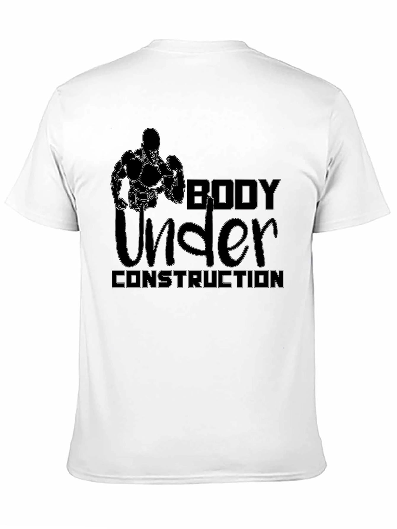 Body Under Construction Graphic T-Shirt - Black