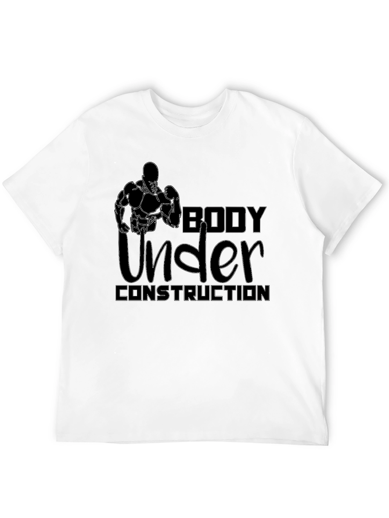 Body Under Construction Graphic T-Shirt - Black