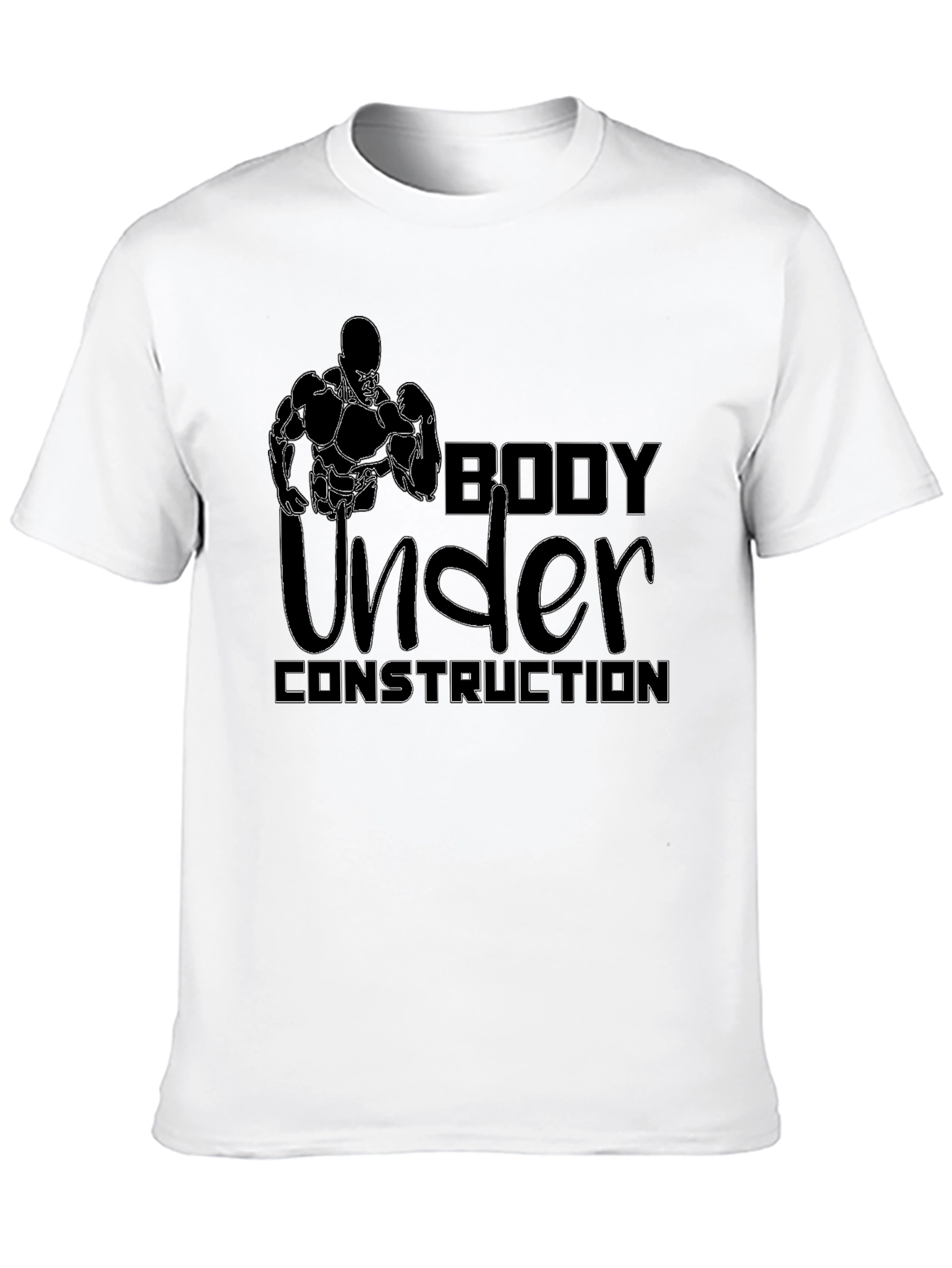 Body Under Construction Graphic T-Shirt - Black