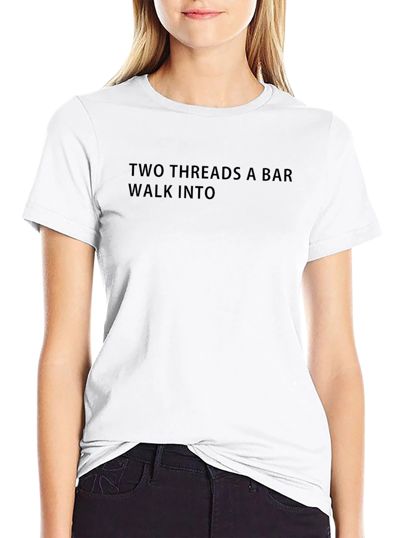 Two Threads Bar T-Shirt: Black Humor Tee