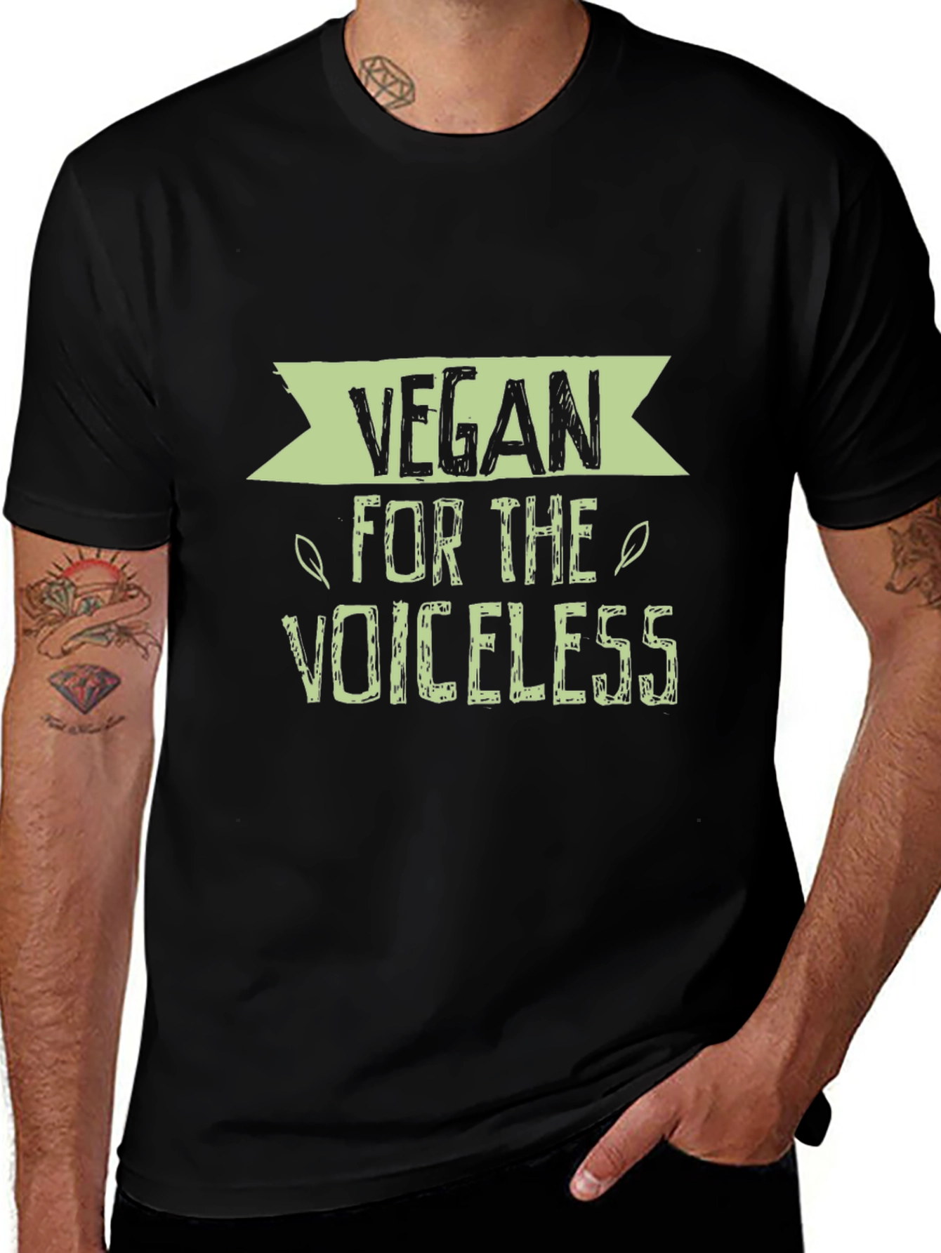 Vegan for the Voiceless Black T-Shirt