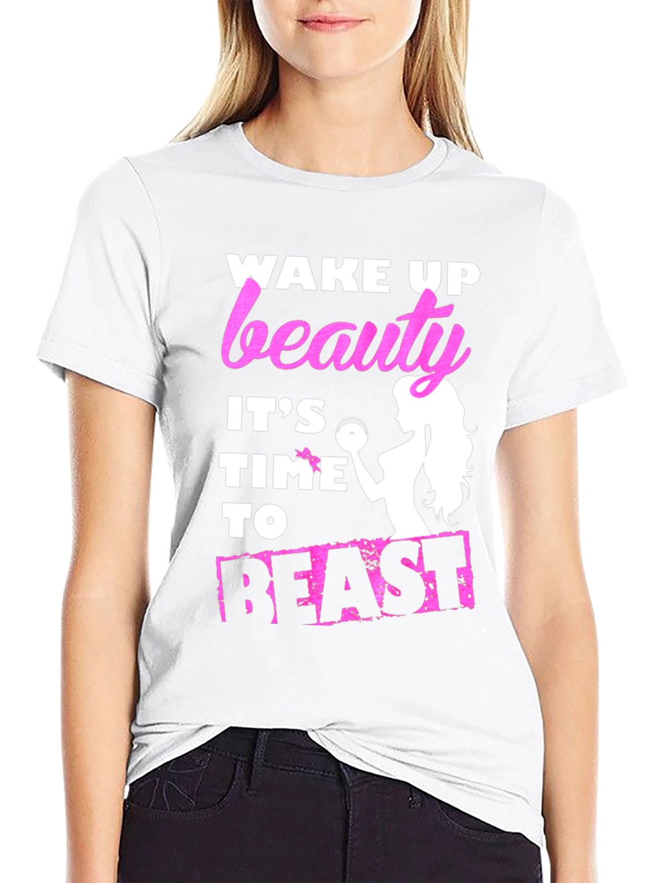 Wake Up Beauty Beast Mode Graphic T-Shirt
