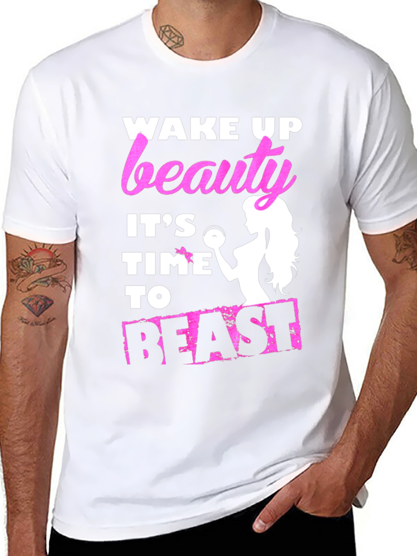 Wake Up Beauty Beast Mode Graphic T-Shirt