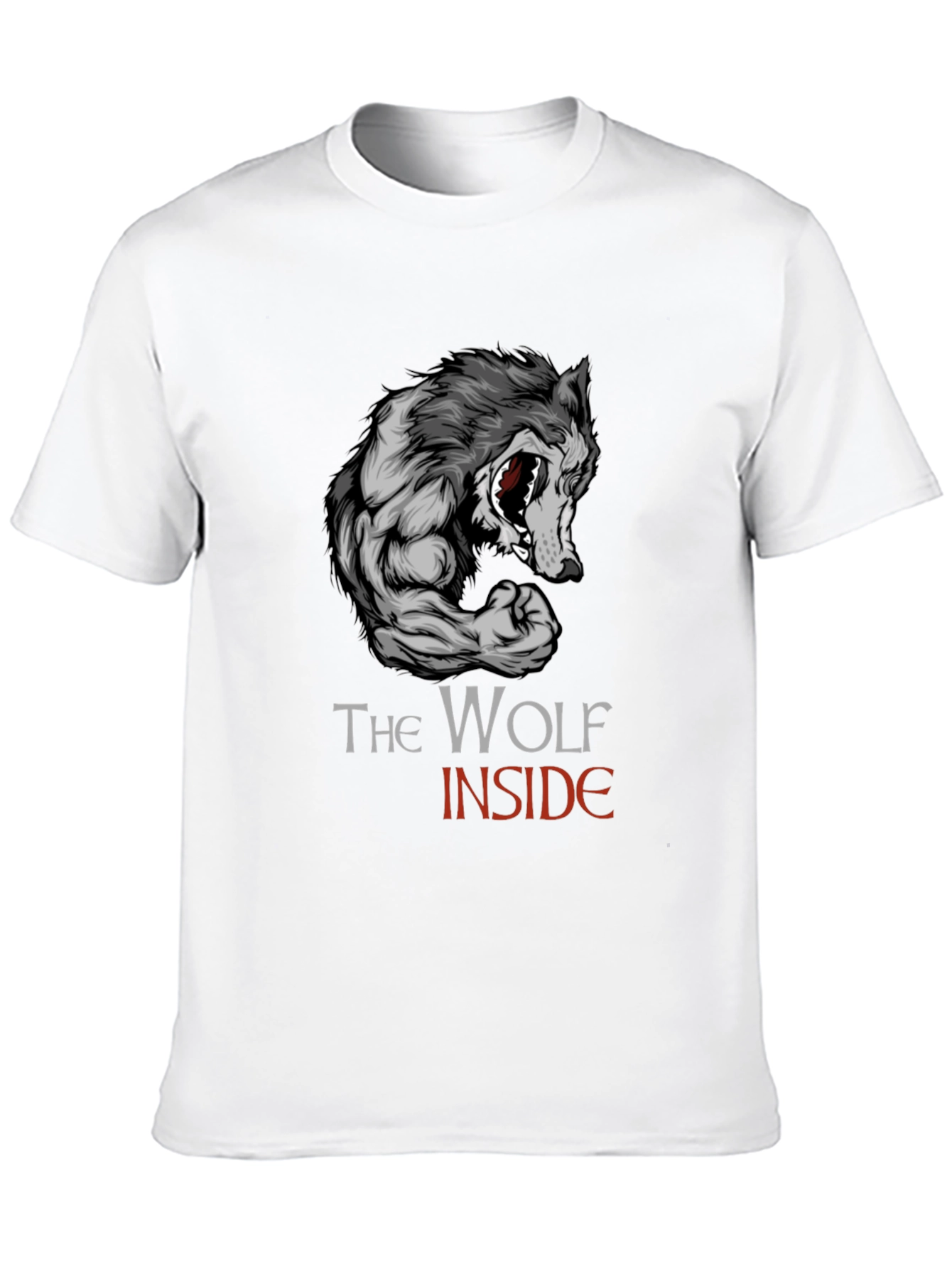 The Wolf Inside Graphic Tee - Black Cotton T-Shirt