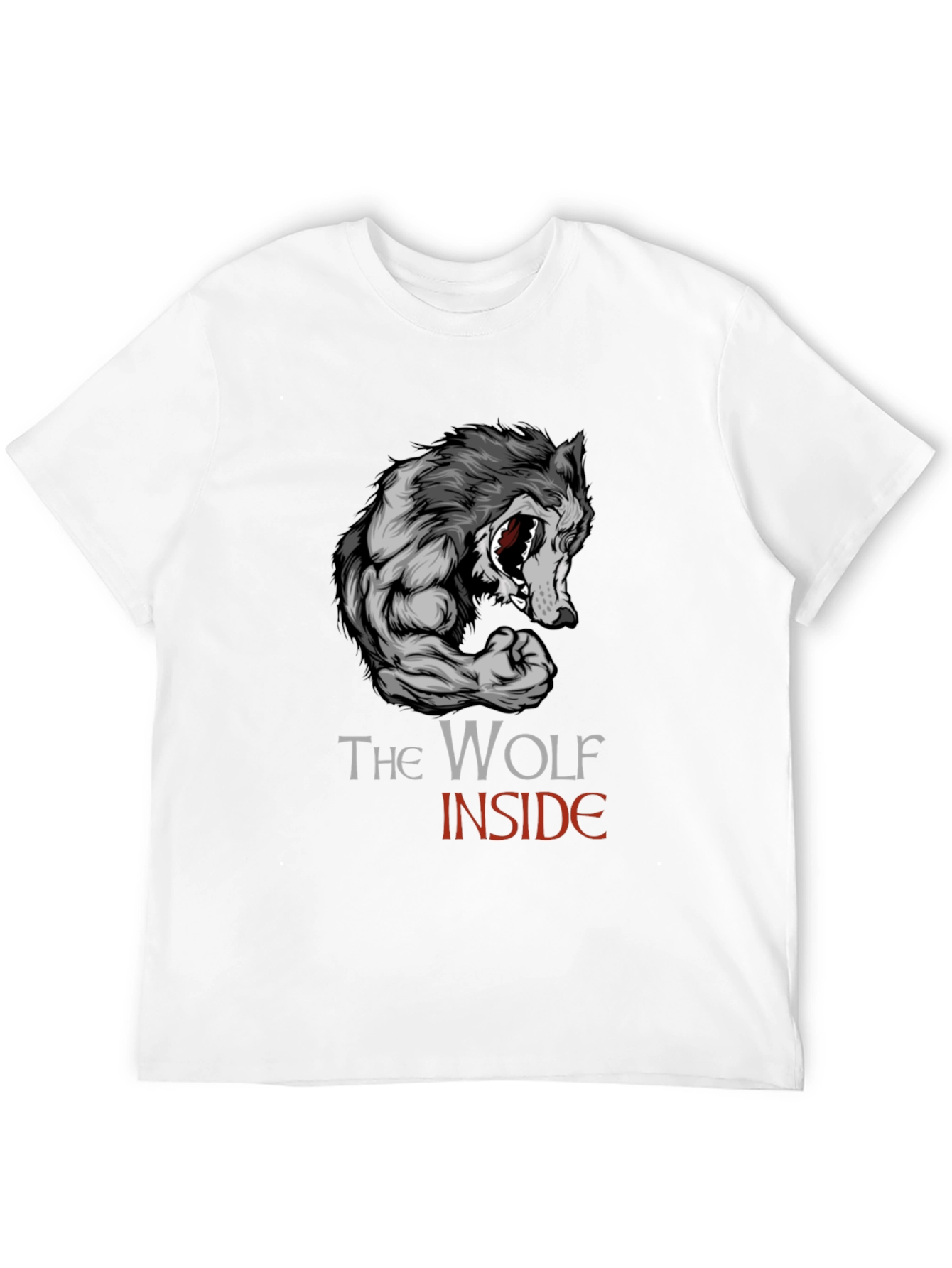 The Wolf Inside Graphic Tee - Black Cotton T-Shirt