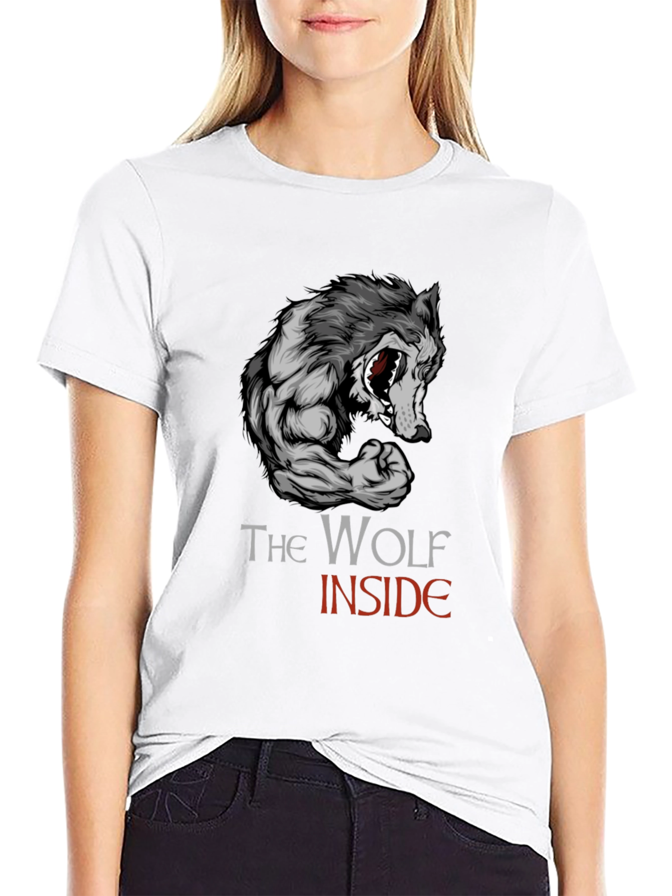 The Wolf Inside Graphic Tee - Black Cotton T-Shirt