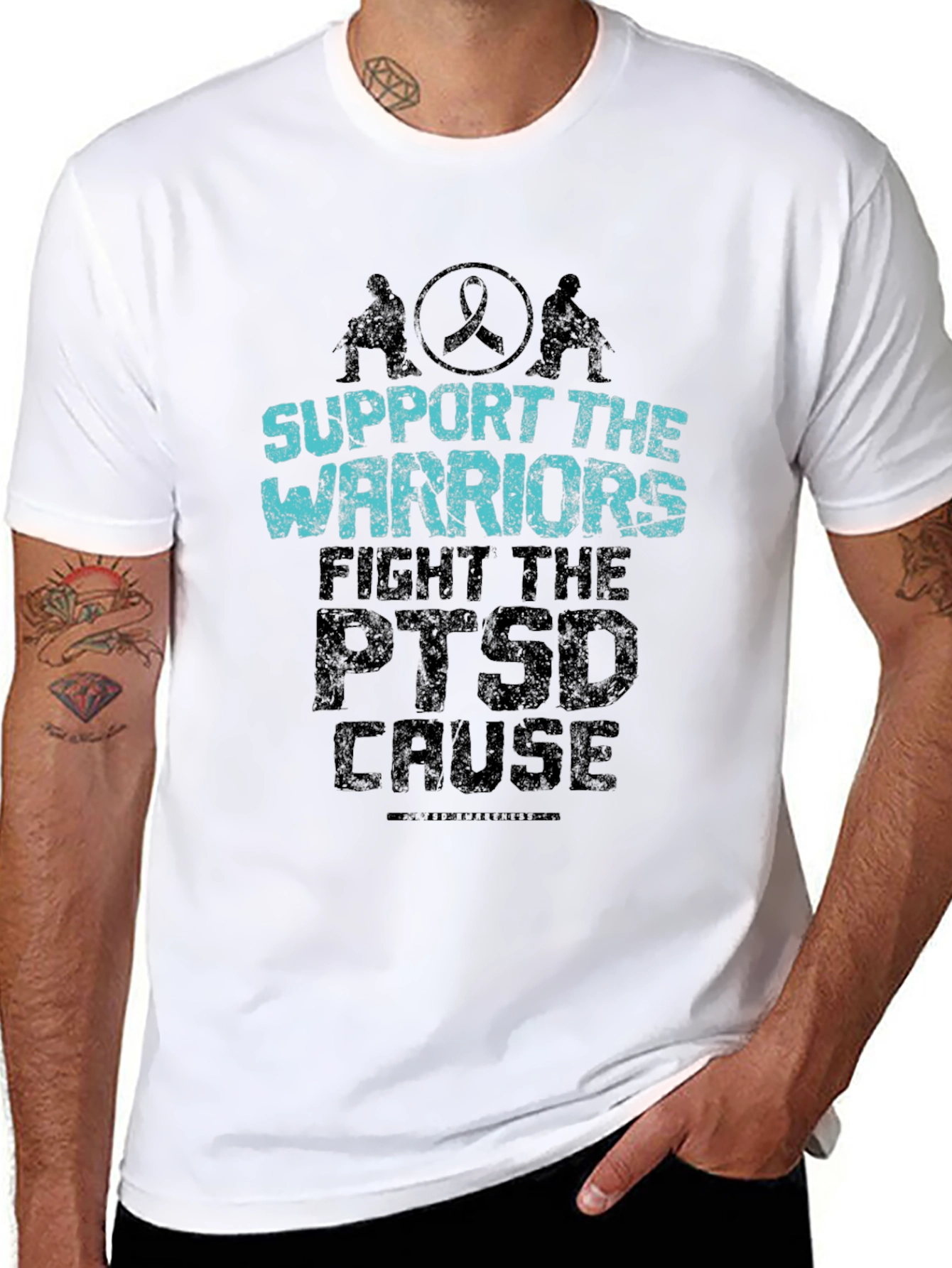 Support Warriors PTSD Awareness Graphic Tee