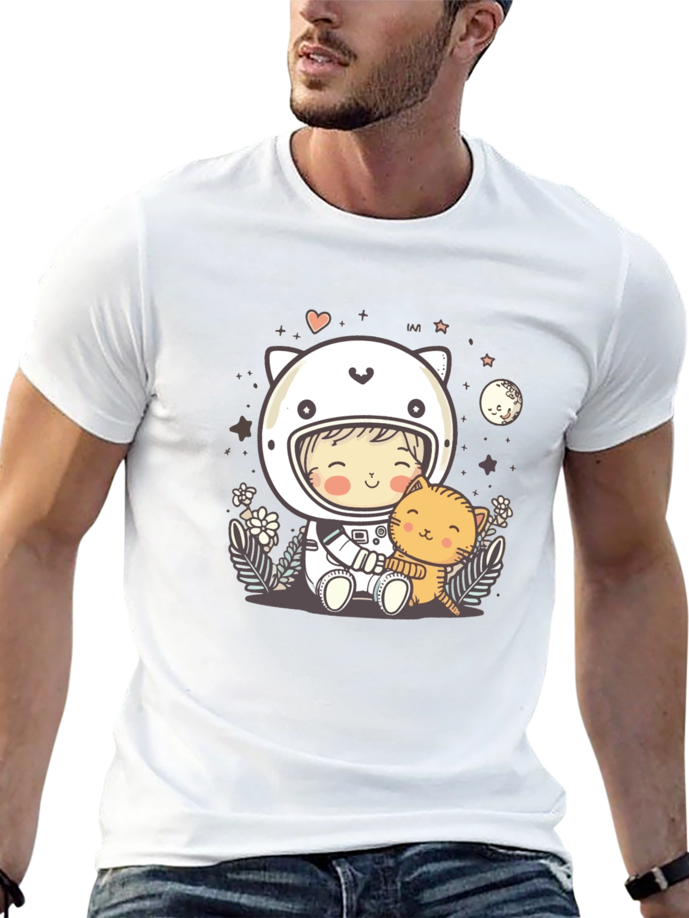 Astronaut Cat Lover T-Shirt