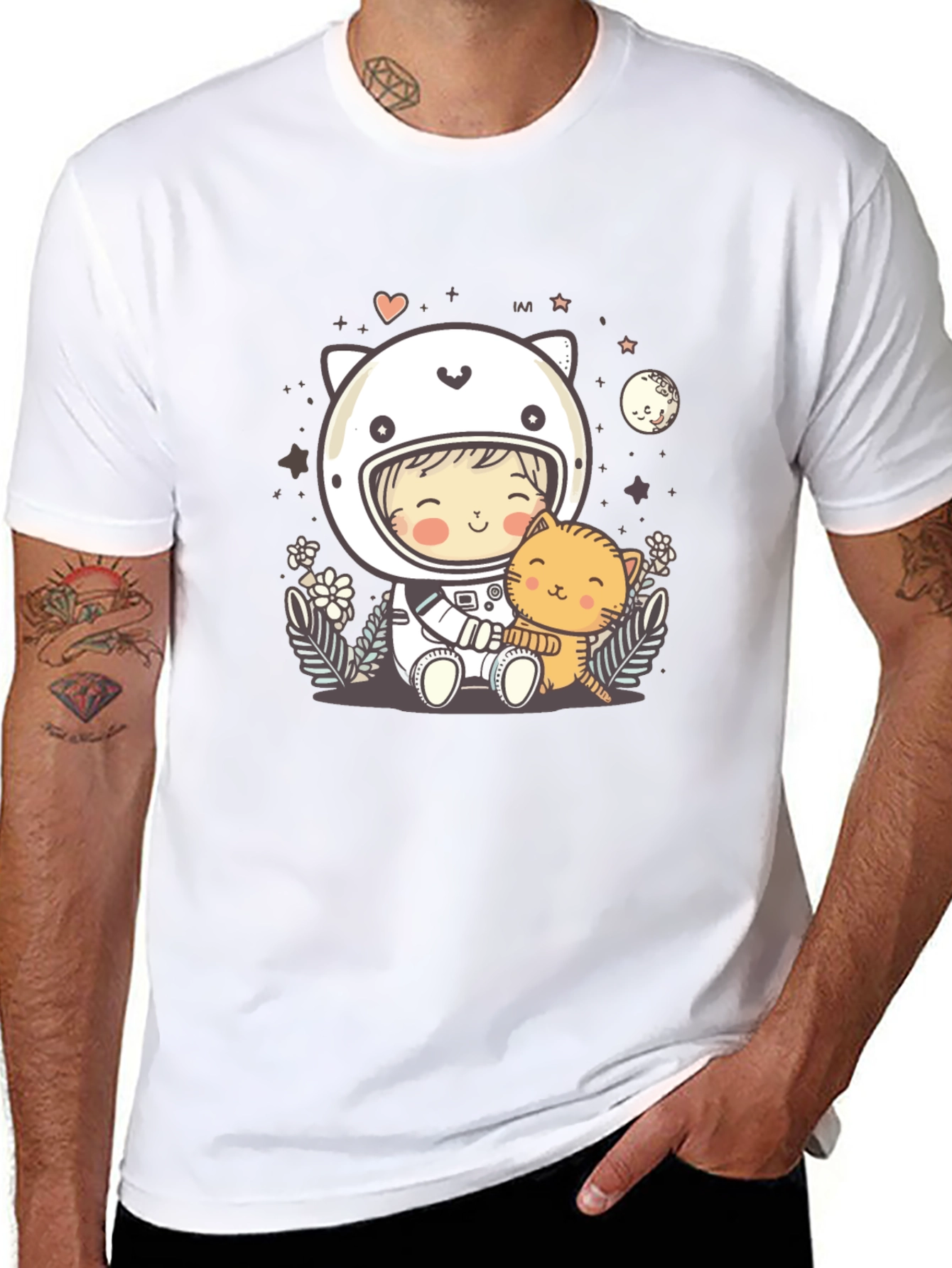 Astronaut Cat Lover T-Shirt