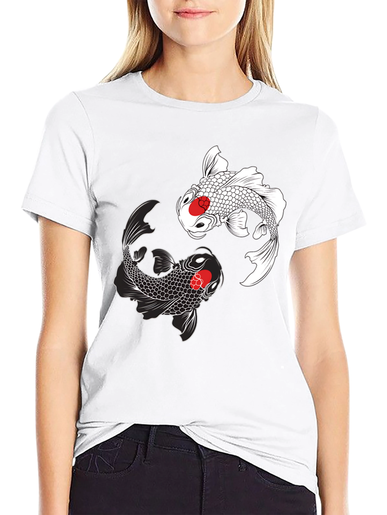 Yin Yang Koi Fish Graphic Tee