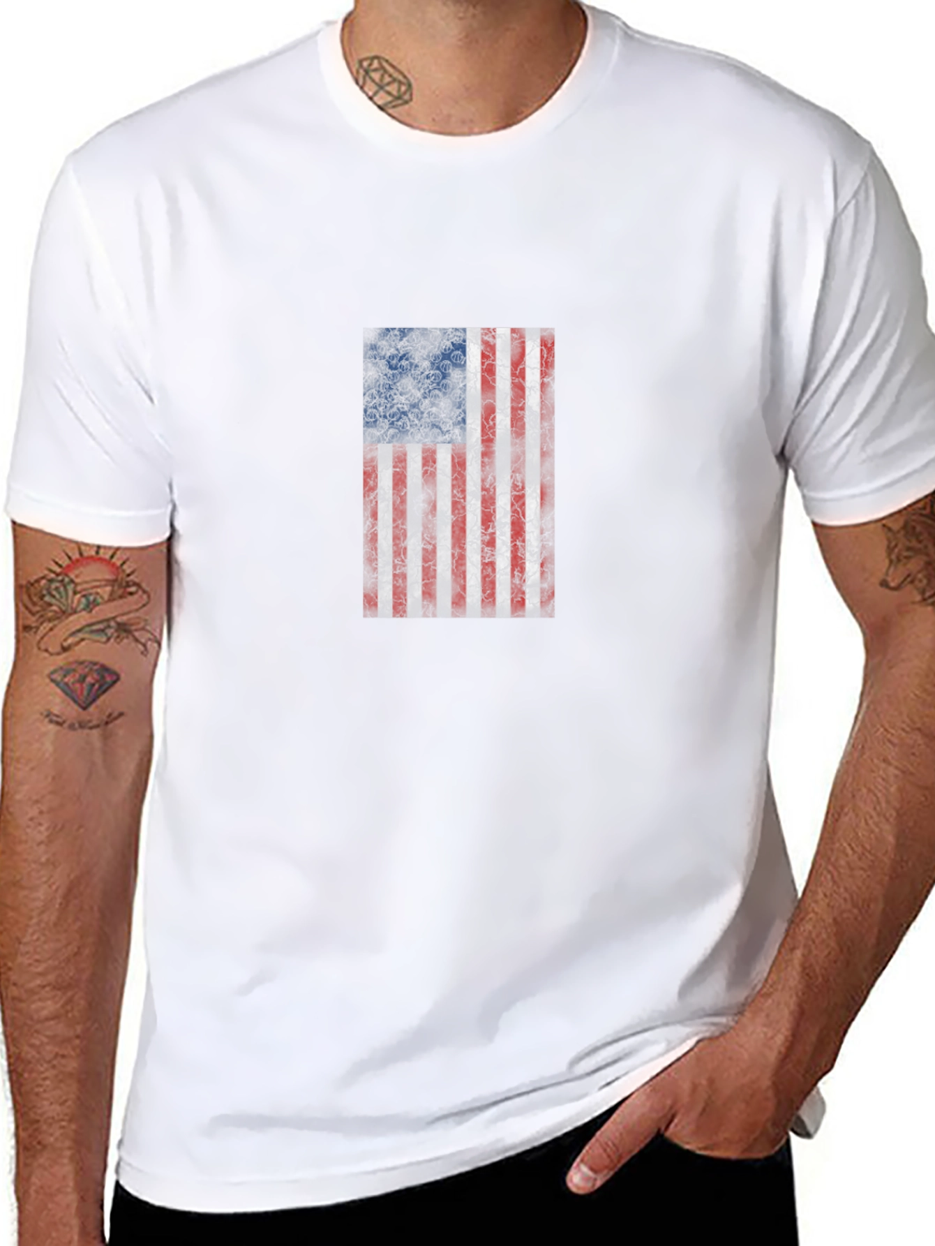 American Flag Graphic Tee - Patriotic Style