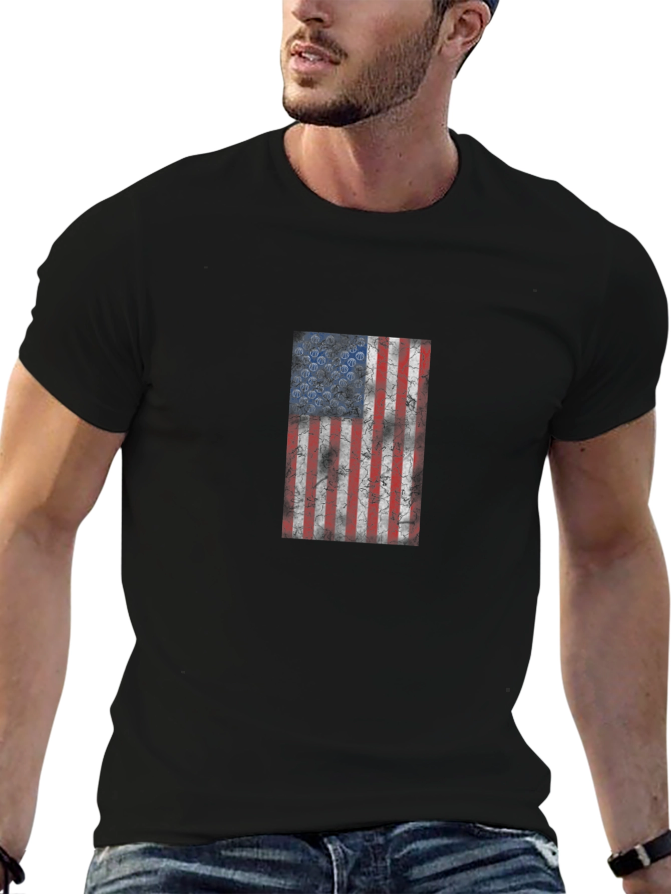 American Flag Graphic Tee - Patriotic Style