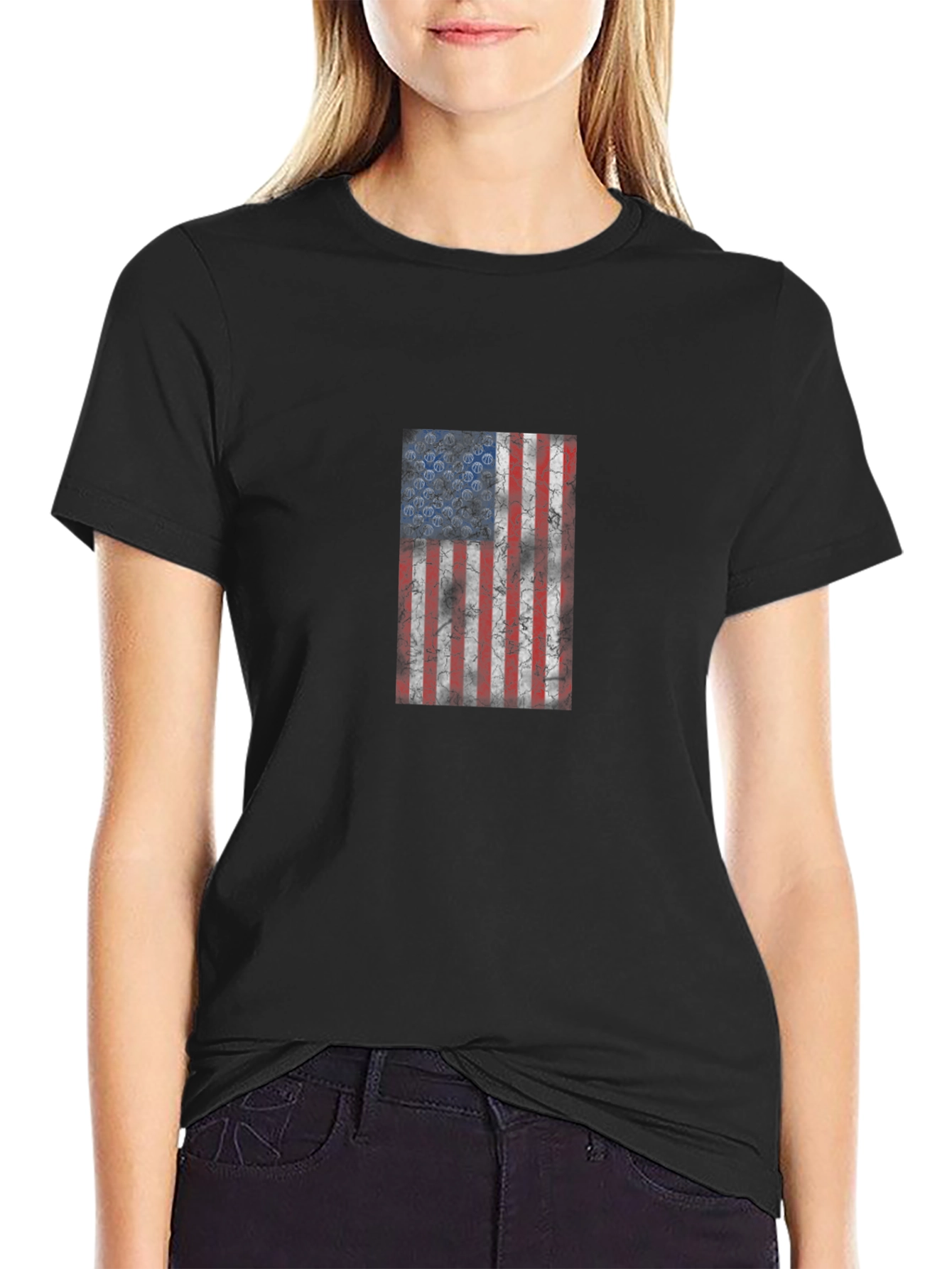 American Flag Graphic Tee - Patriotic Style
