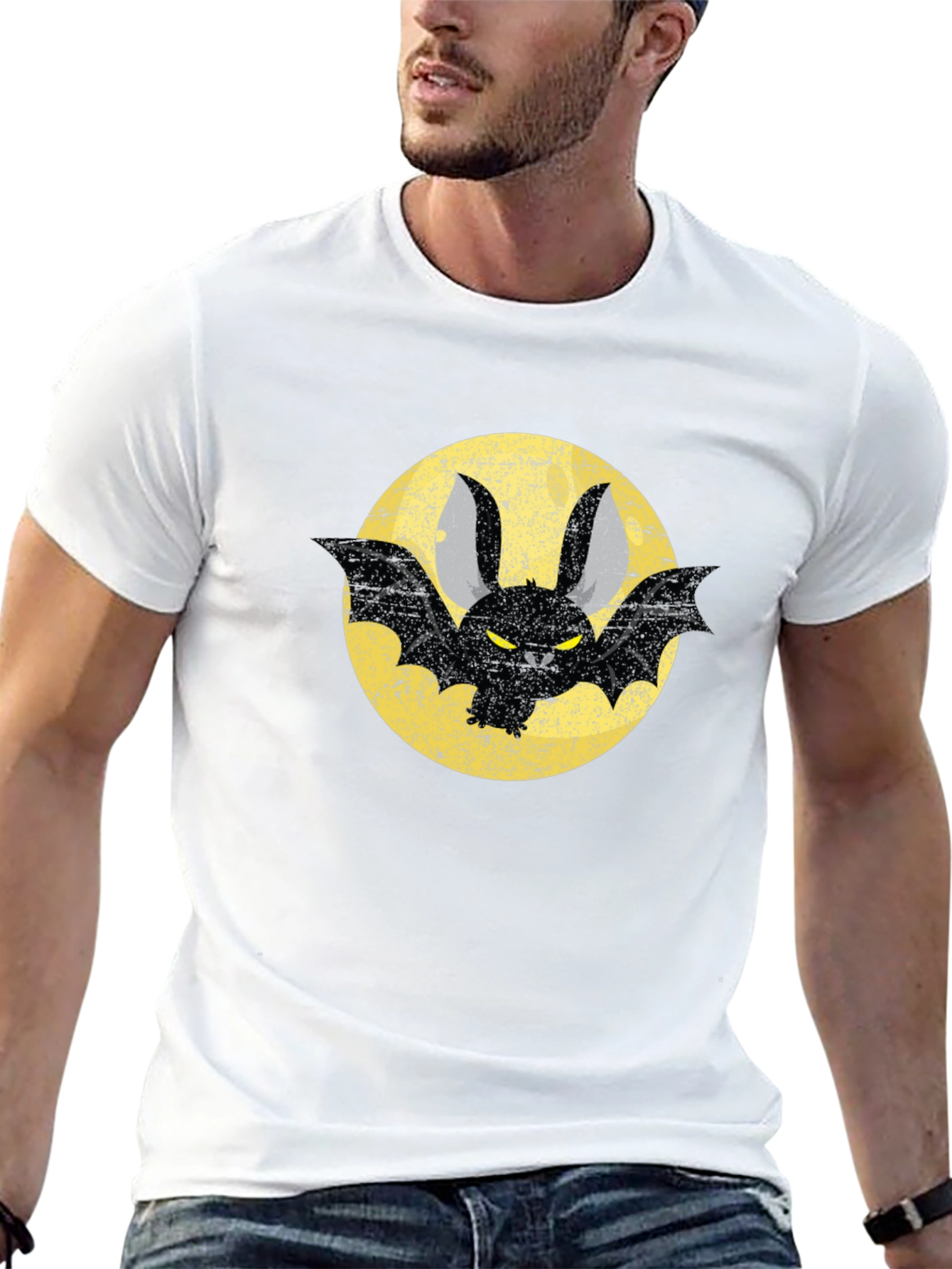 Bat Graphic T-Shirt - Black